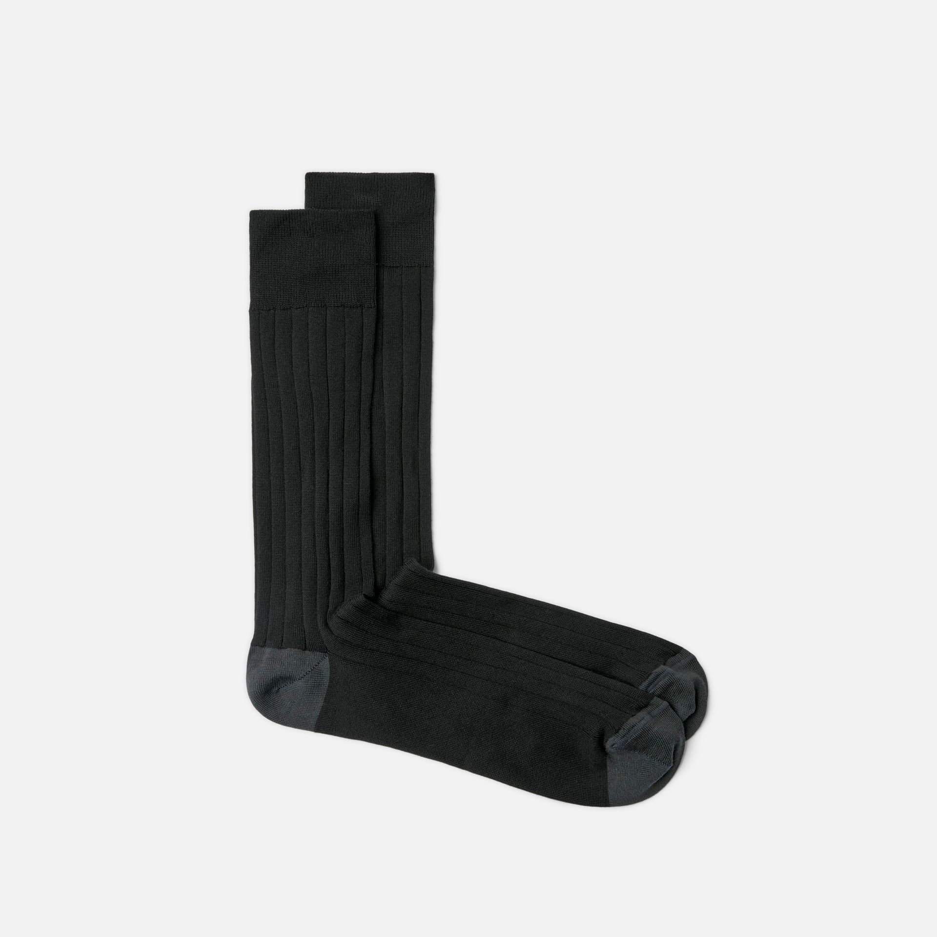 Meia Pima Lisa Preta