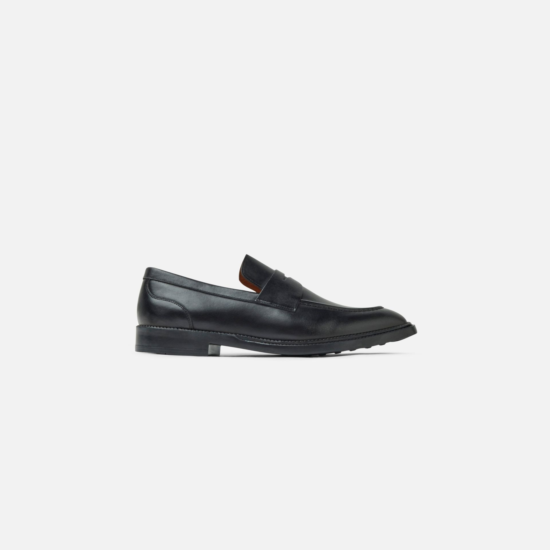 Mocassim Couro City Preto Media 1