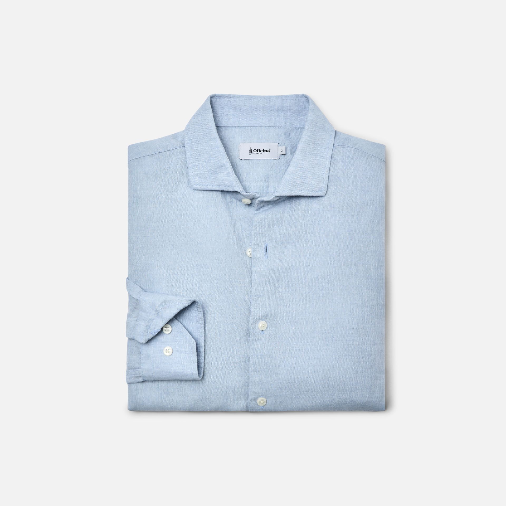 Camisa Algodão Linho Azul