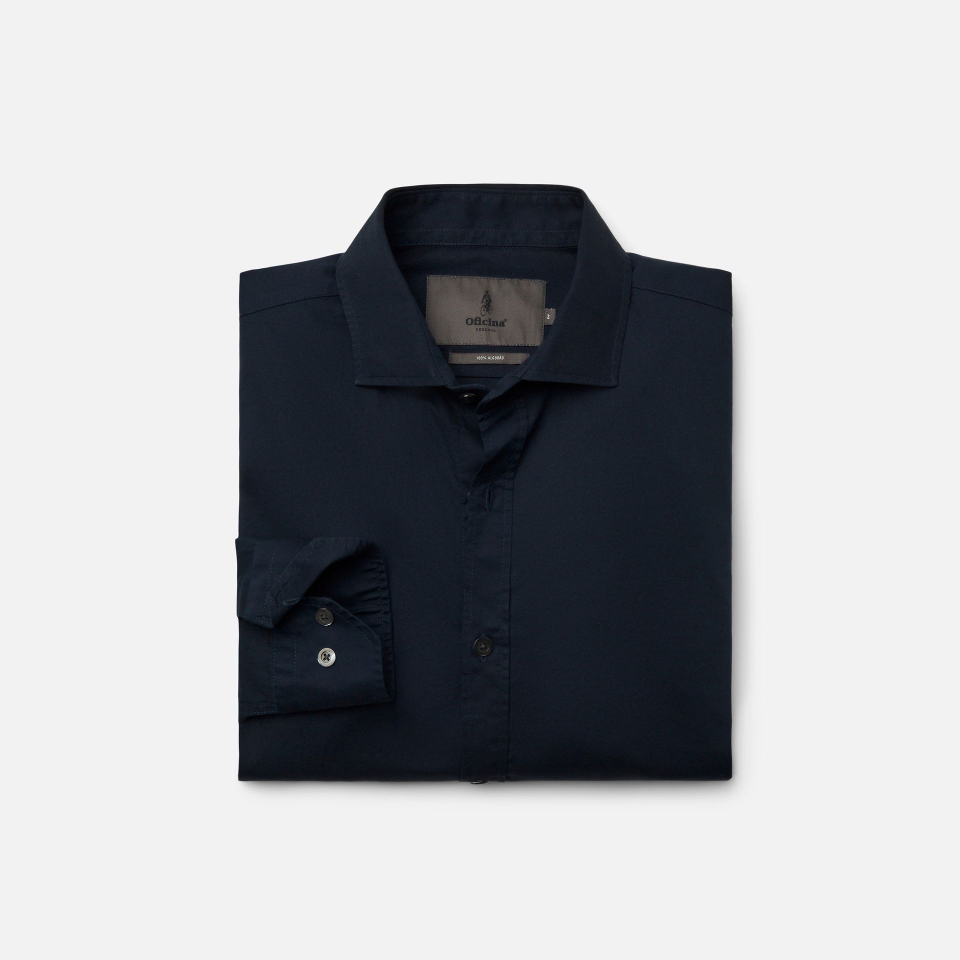 Camisa Chino Azul Marinho Media 6