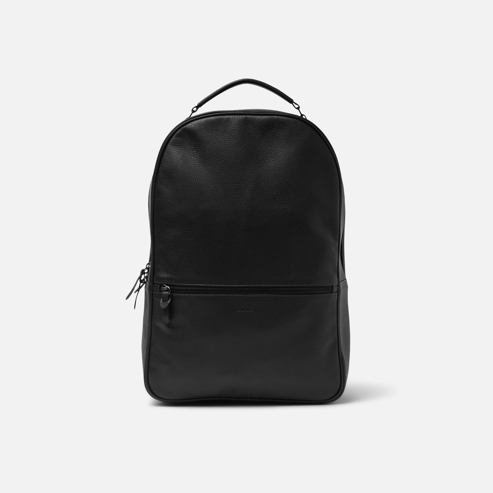 Mochila Couro Oficina Preta Media 1