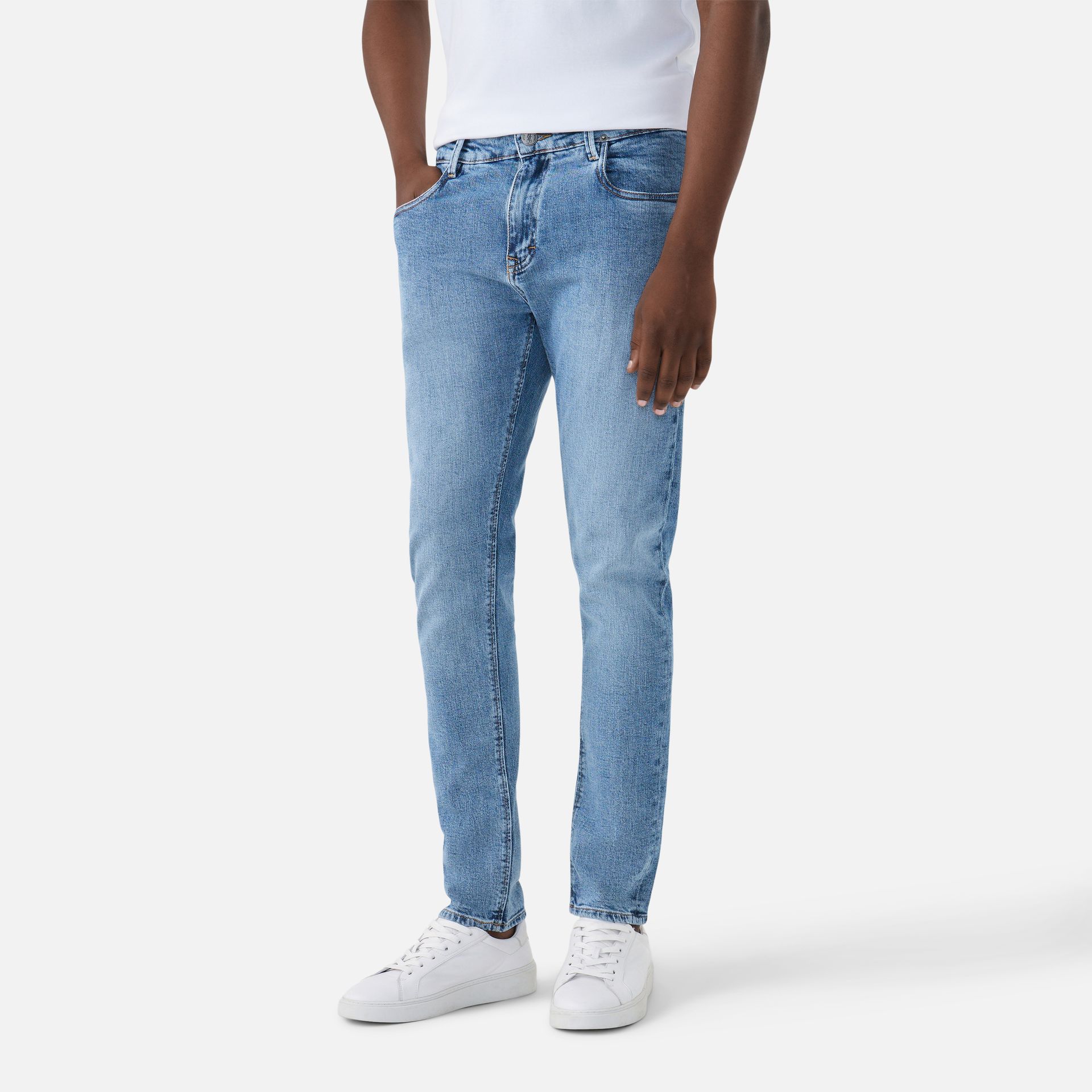 Calça Jeans Slim Azul Claro