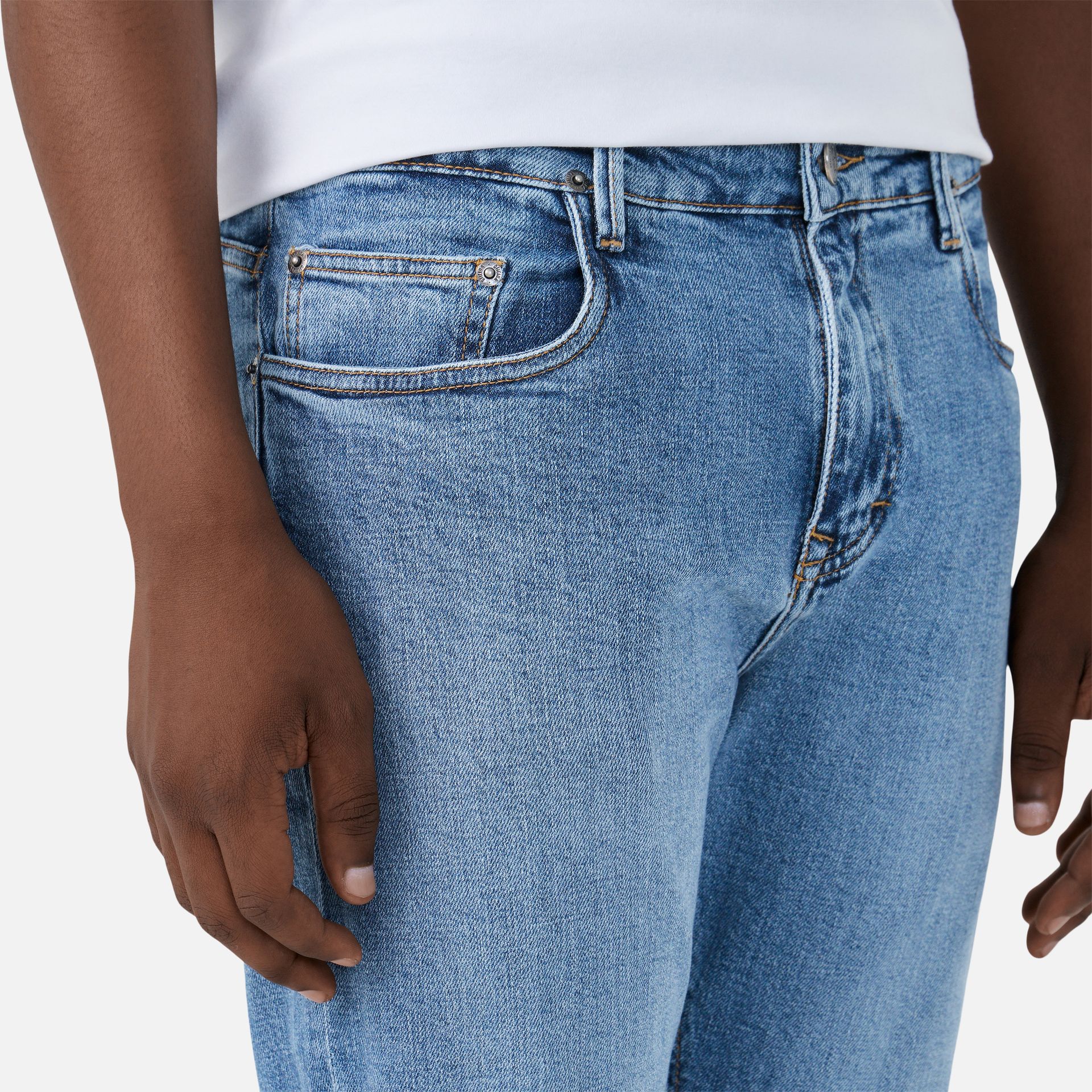 Calça Jeans Slim Azul Claro