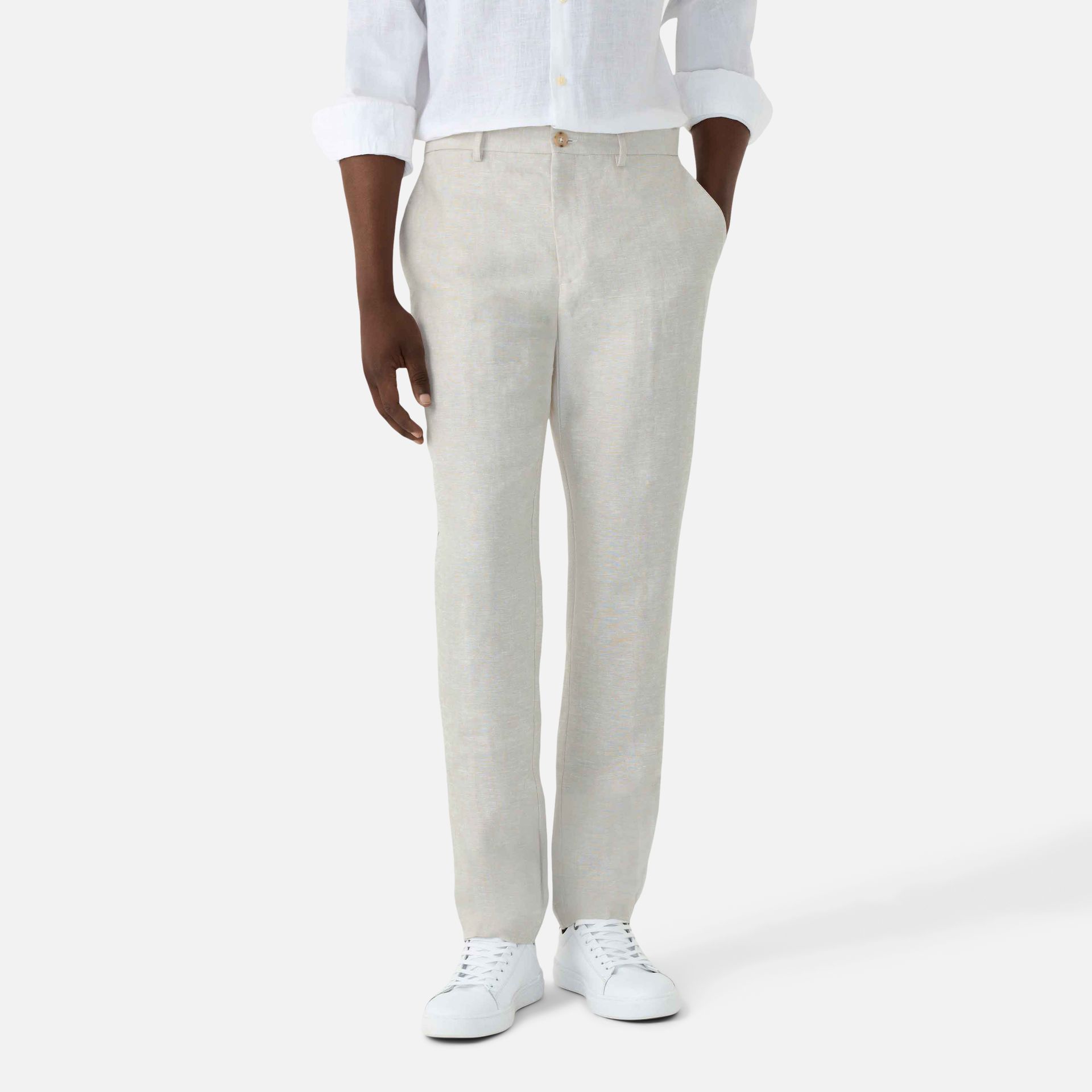 Calça Linho Tailoring Natural Media 1