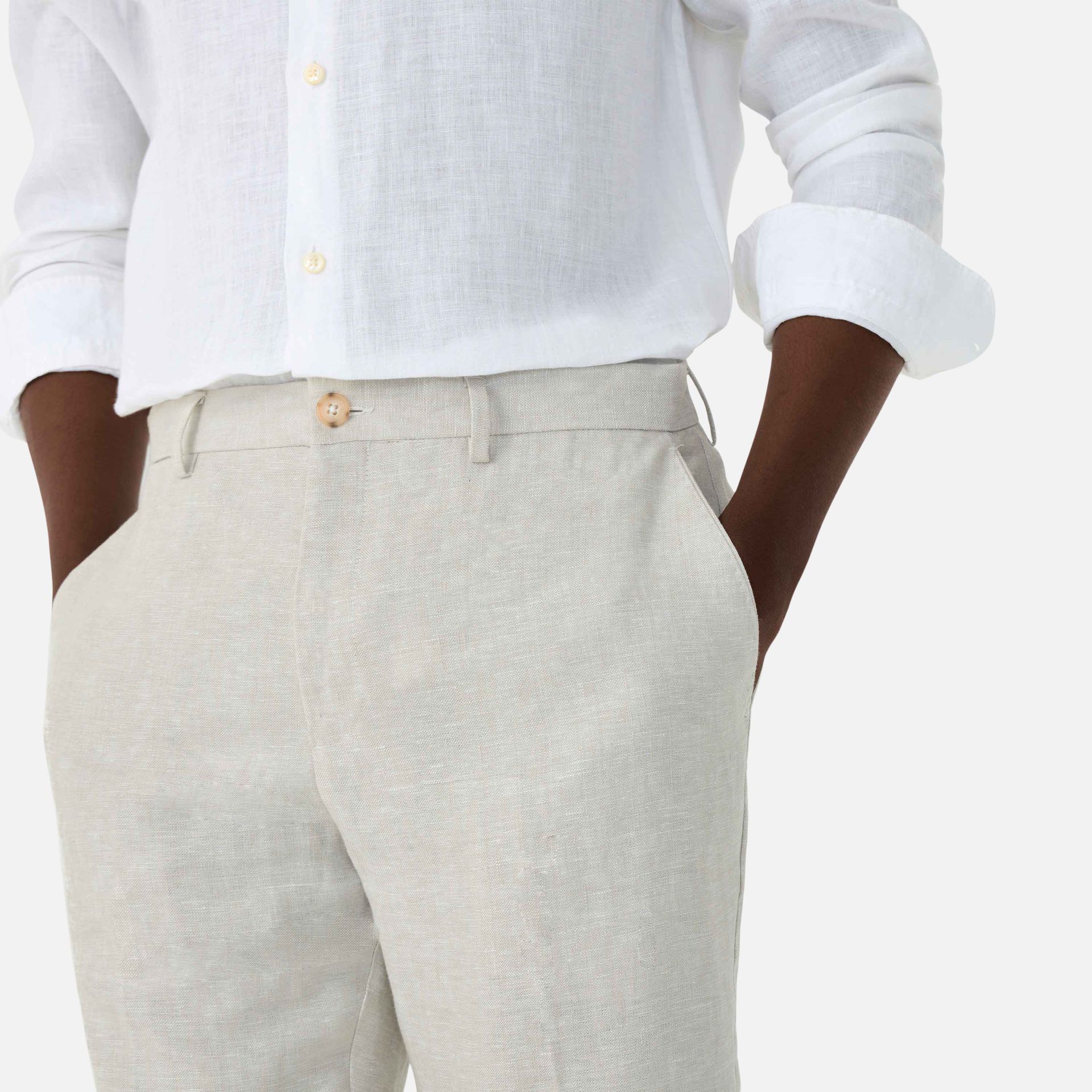 Calça Linho Tailoring Natural Media 2