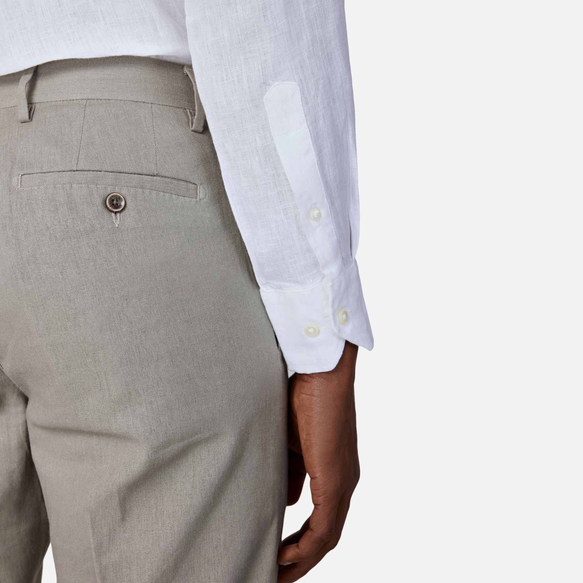 Calça Linho Washed Verde Media 3