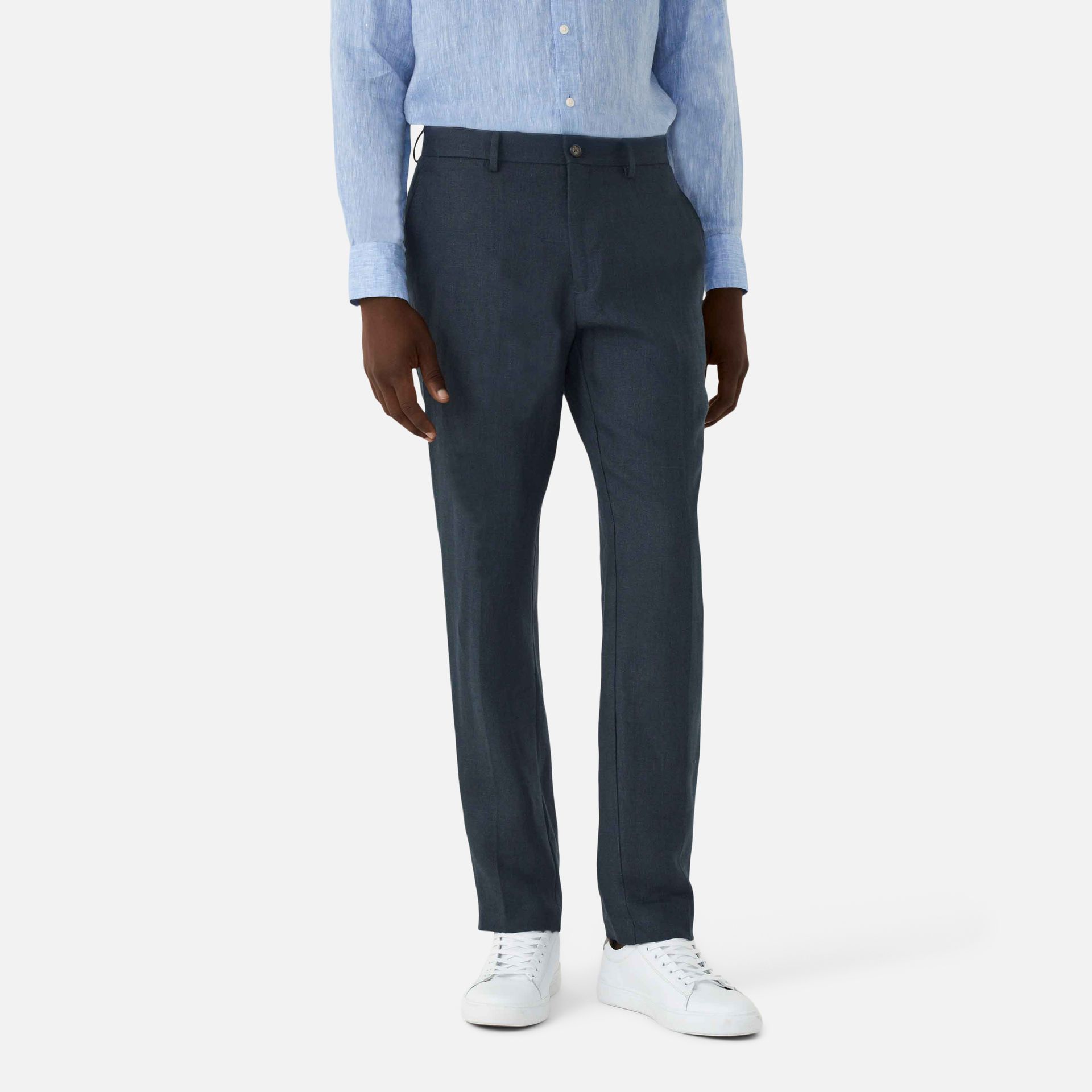 Calça Linho Tailoring Azul Marinho Media 1