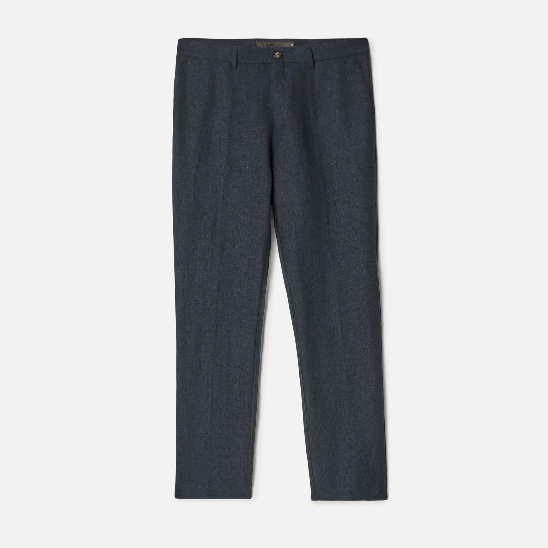 Calça Linho Tailoring Azul Marinho Media 6