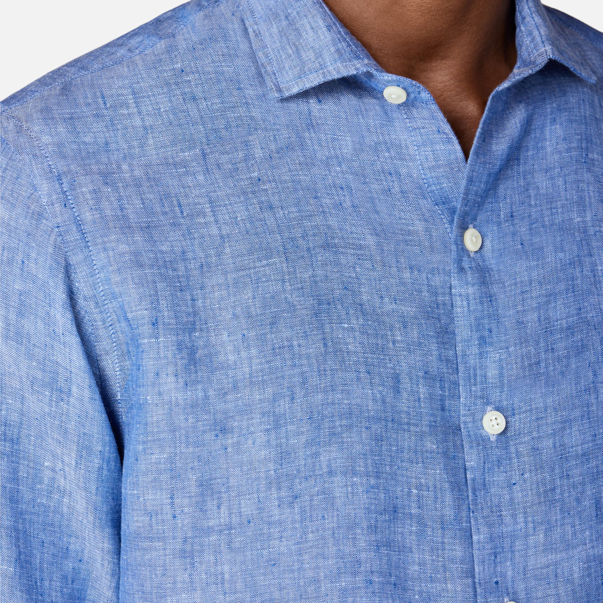 Camisa Linho Indigo Media 2