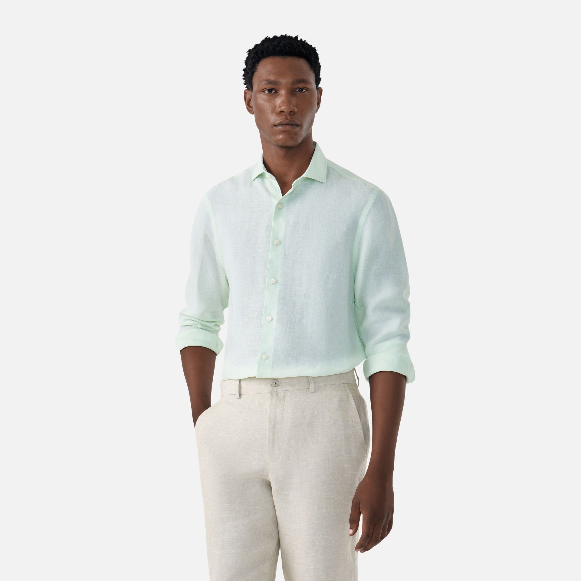 Camisa Linho Verde Lima