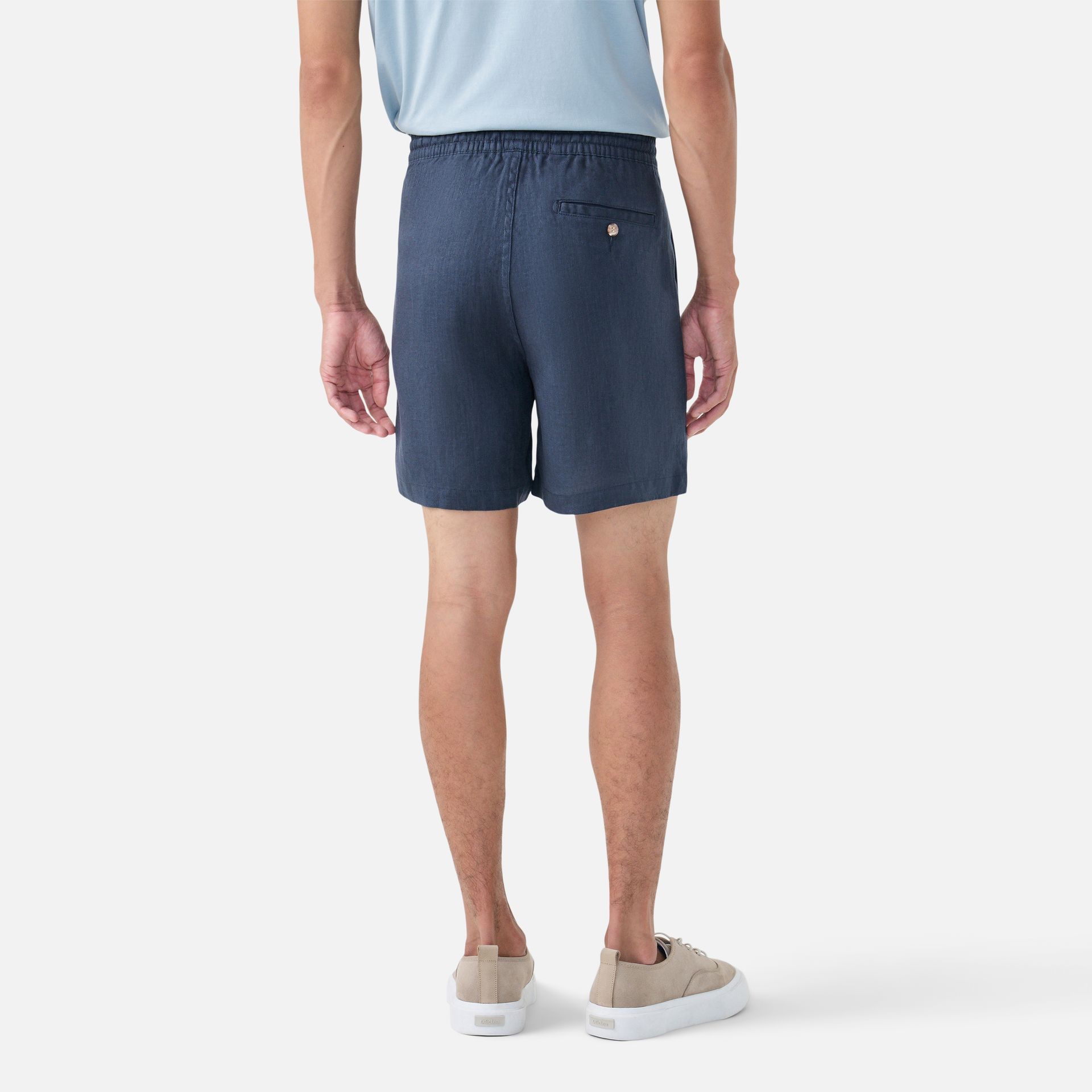 Short Linho Summer Azul Marinho