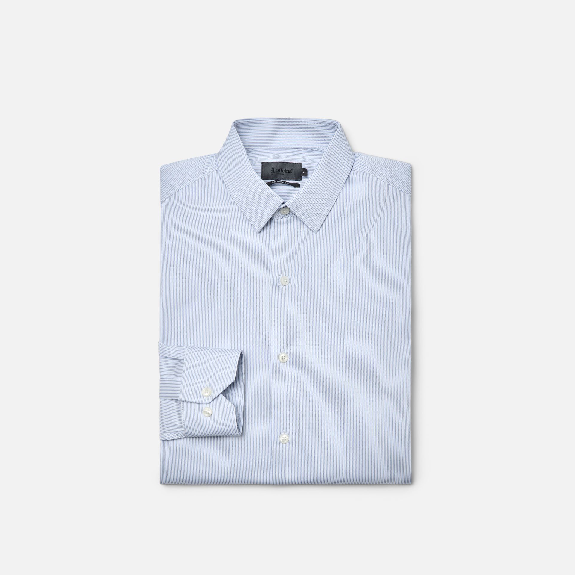 Camisa Paris Branca e Az Claro