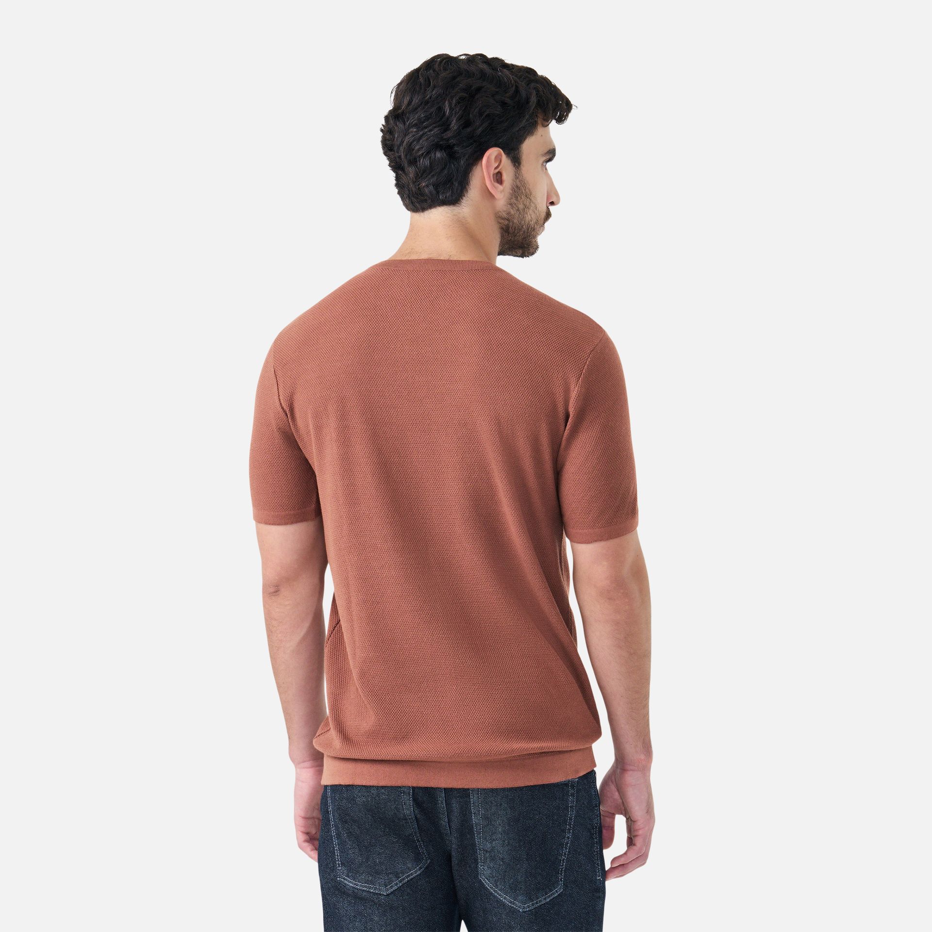 Camiseta Tricot Pinpoint Canela