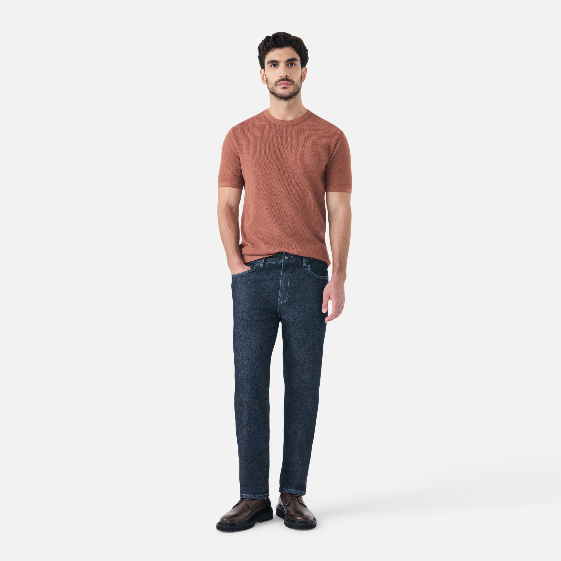 Camiseta Tricot Pinpoint Canela