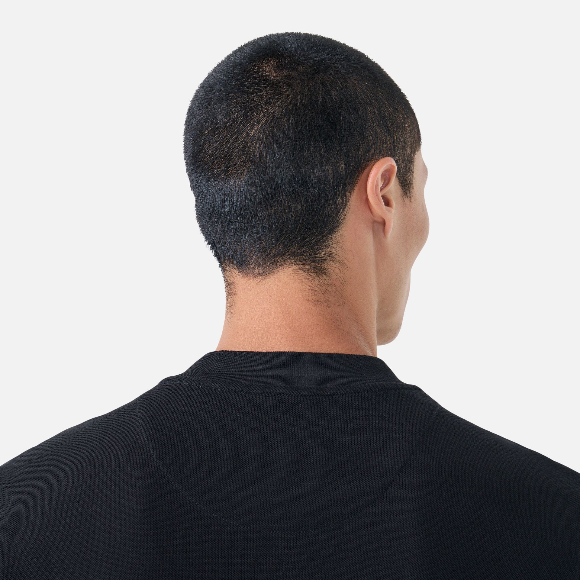 Polo Pima Piquet Zíper Preta