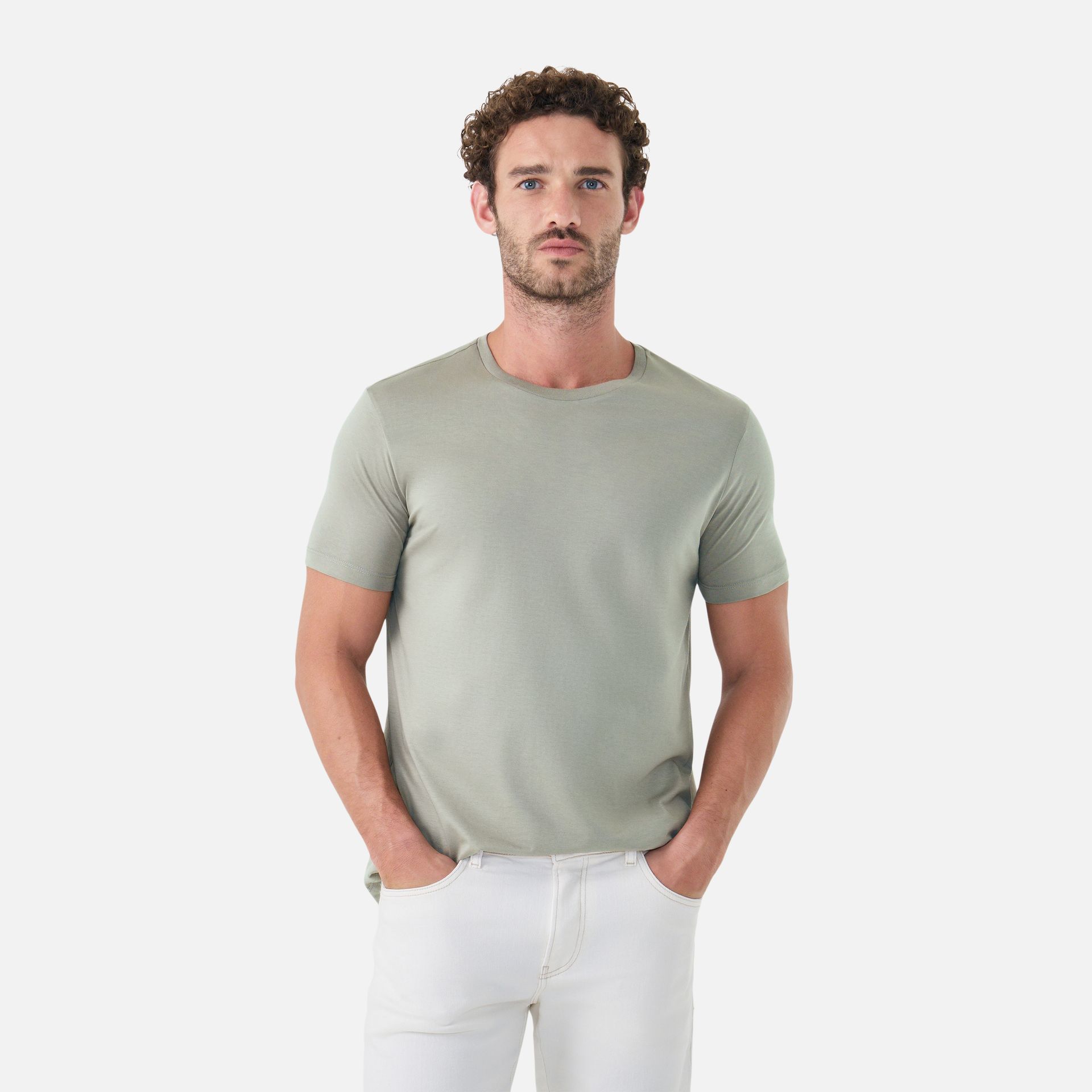 Camiseta Pima Leve Gris