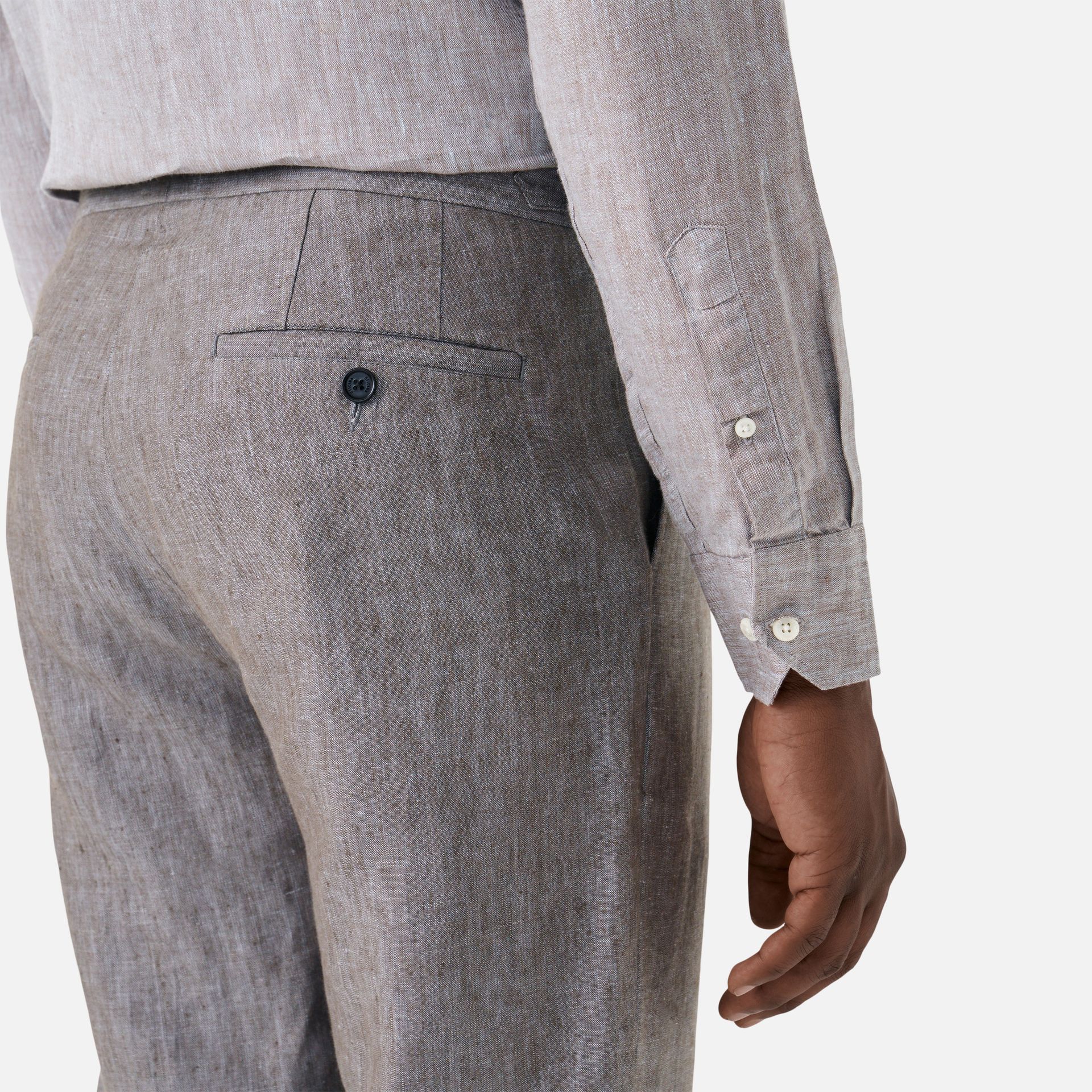 Camisa Linho Gris