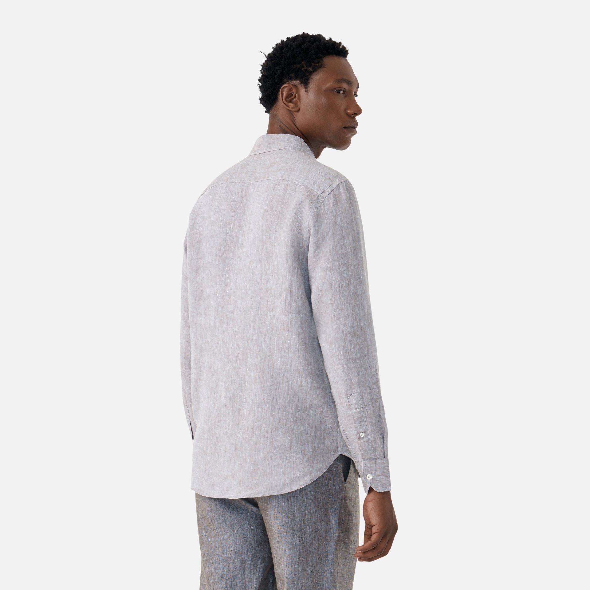 Camisa Linho Gris