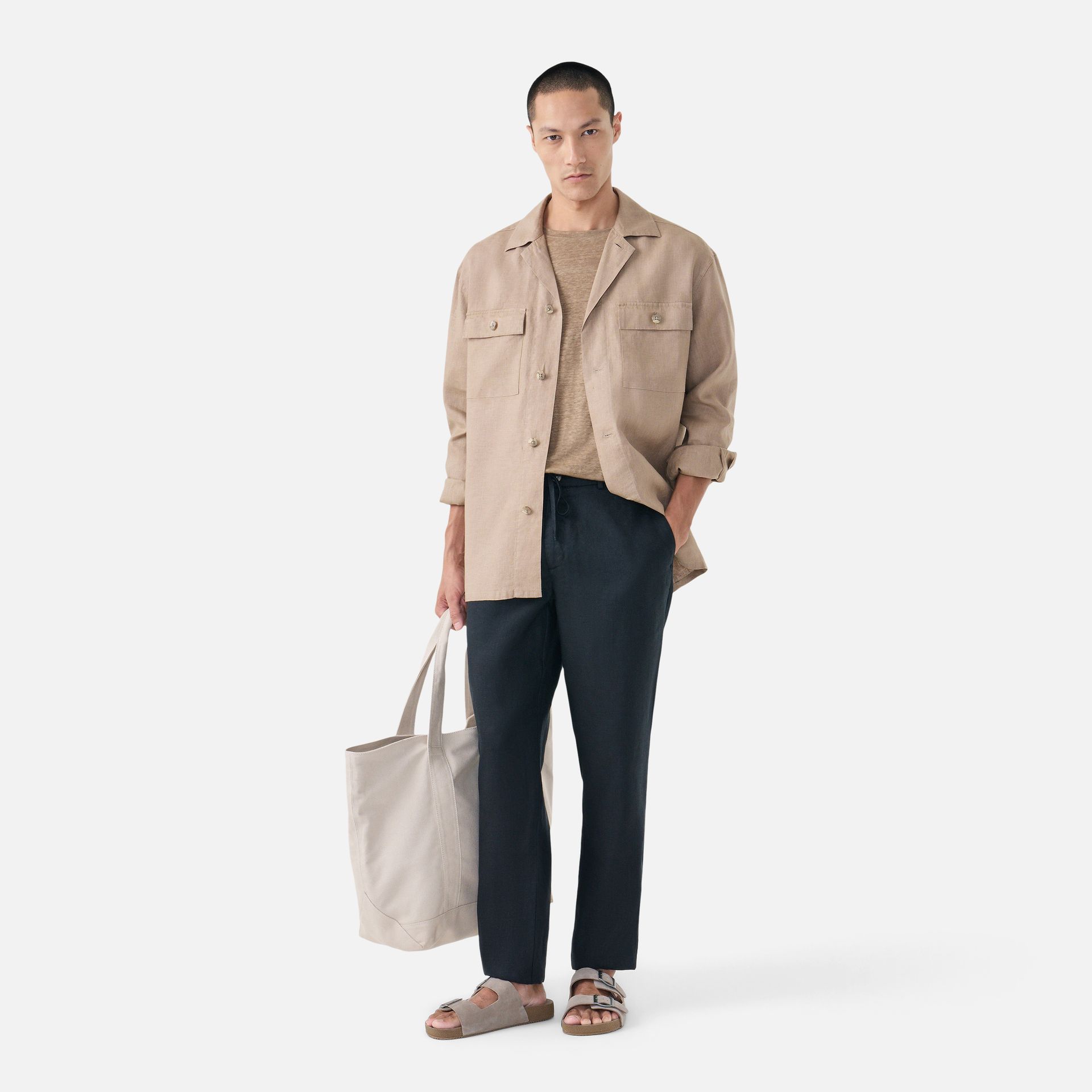 Overshirt Cânhamo Santorini Tabaco Media 5