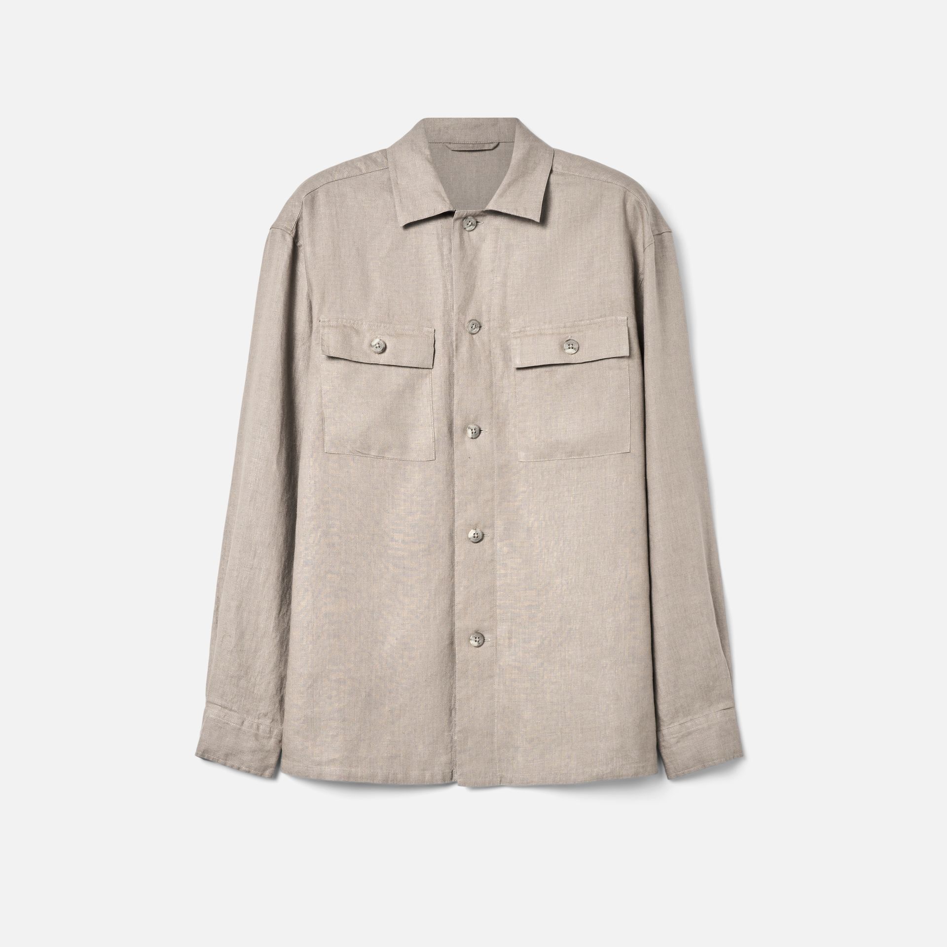 Overshirt Cânhamo Santorini Tabaco