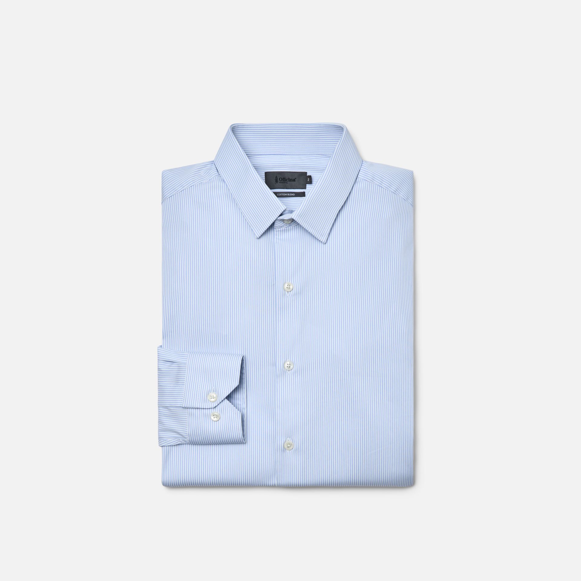 Camisa Paris Branca e Az Claro