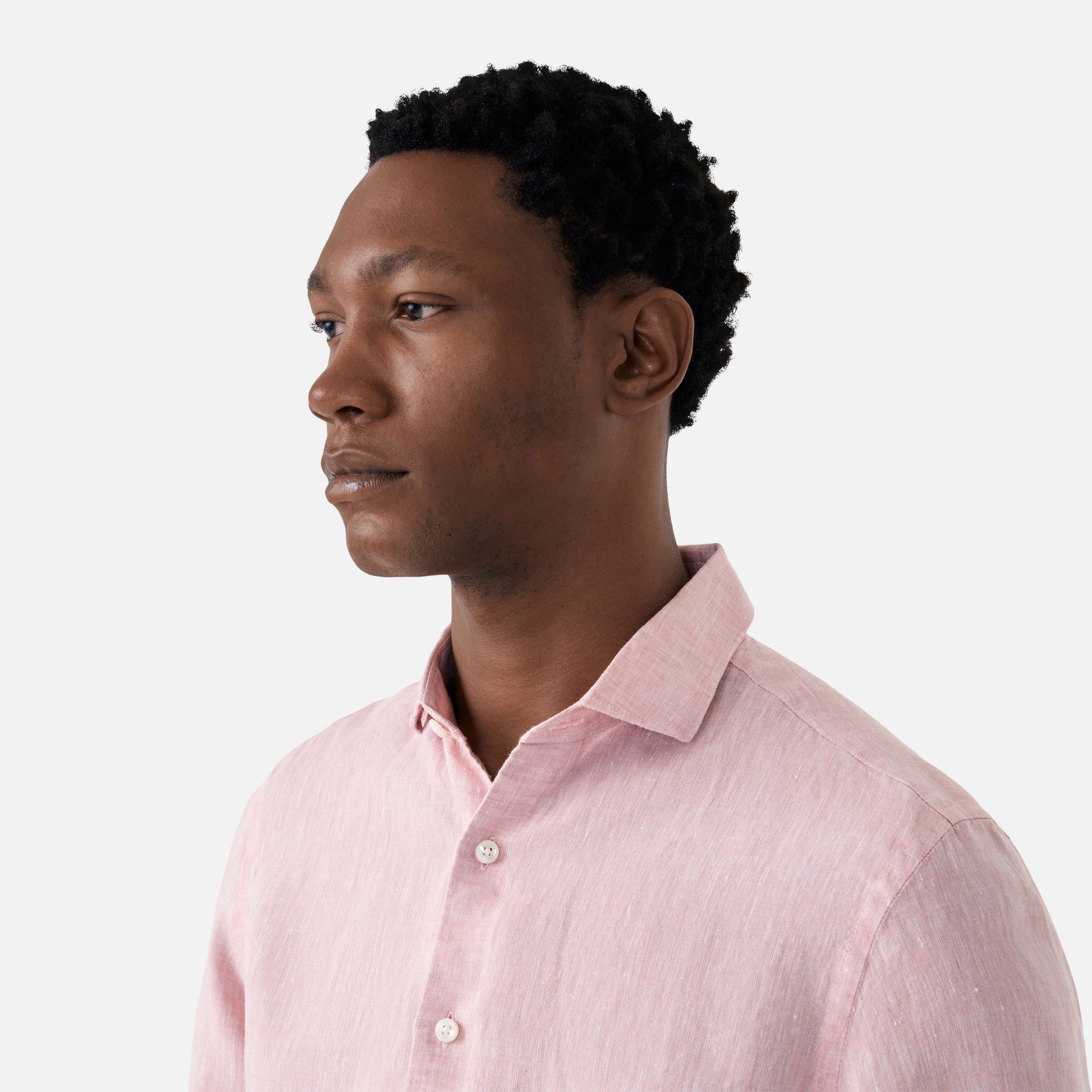 Camisa Linho Rosa Malva - 2
