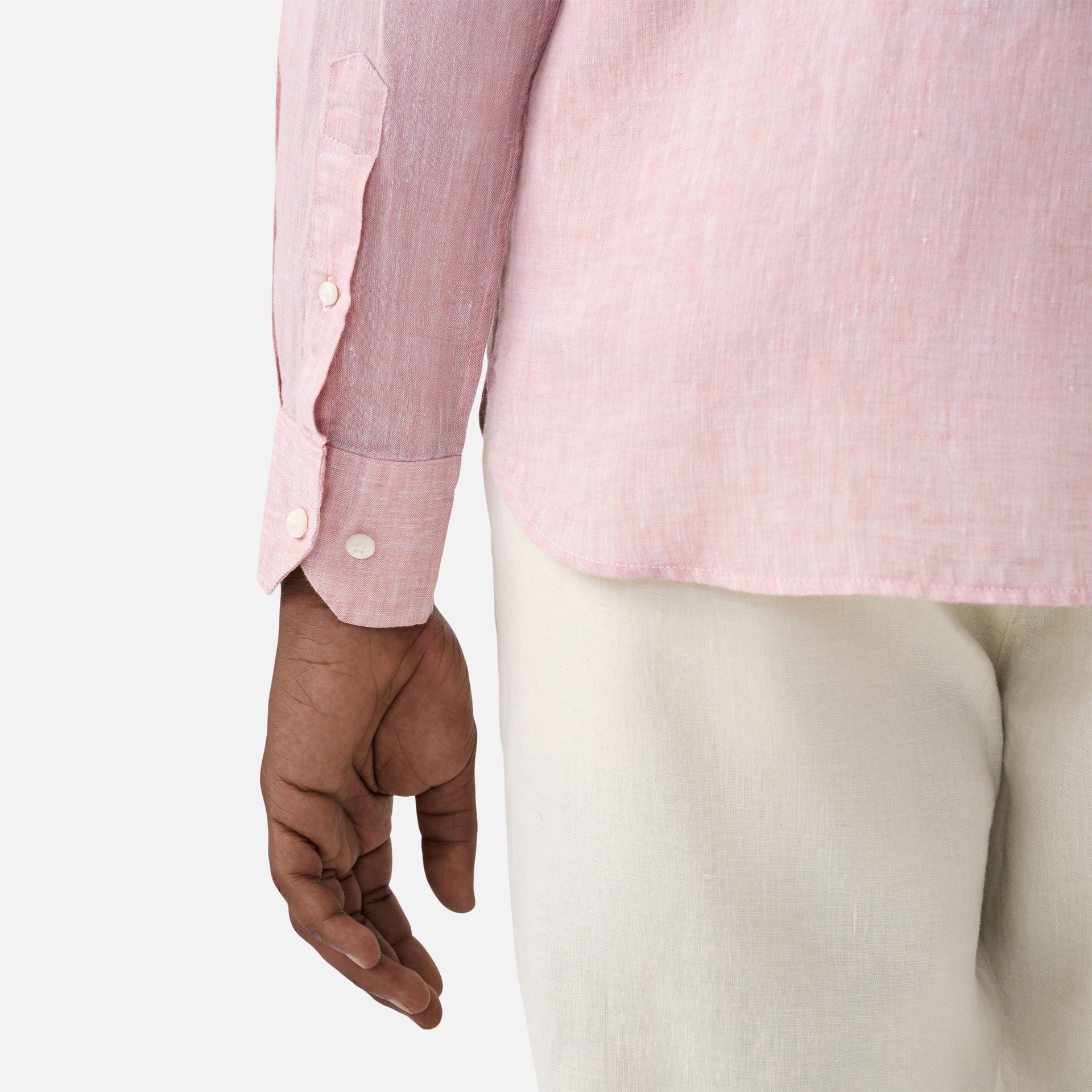 Camisa Linho Rosa Malva - 3