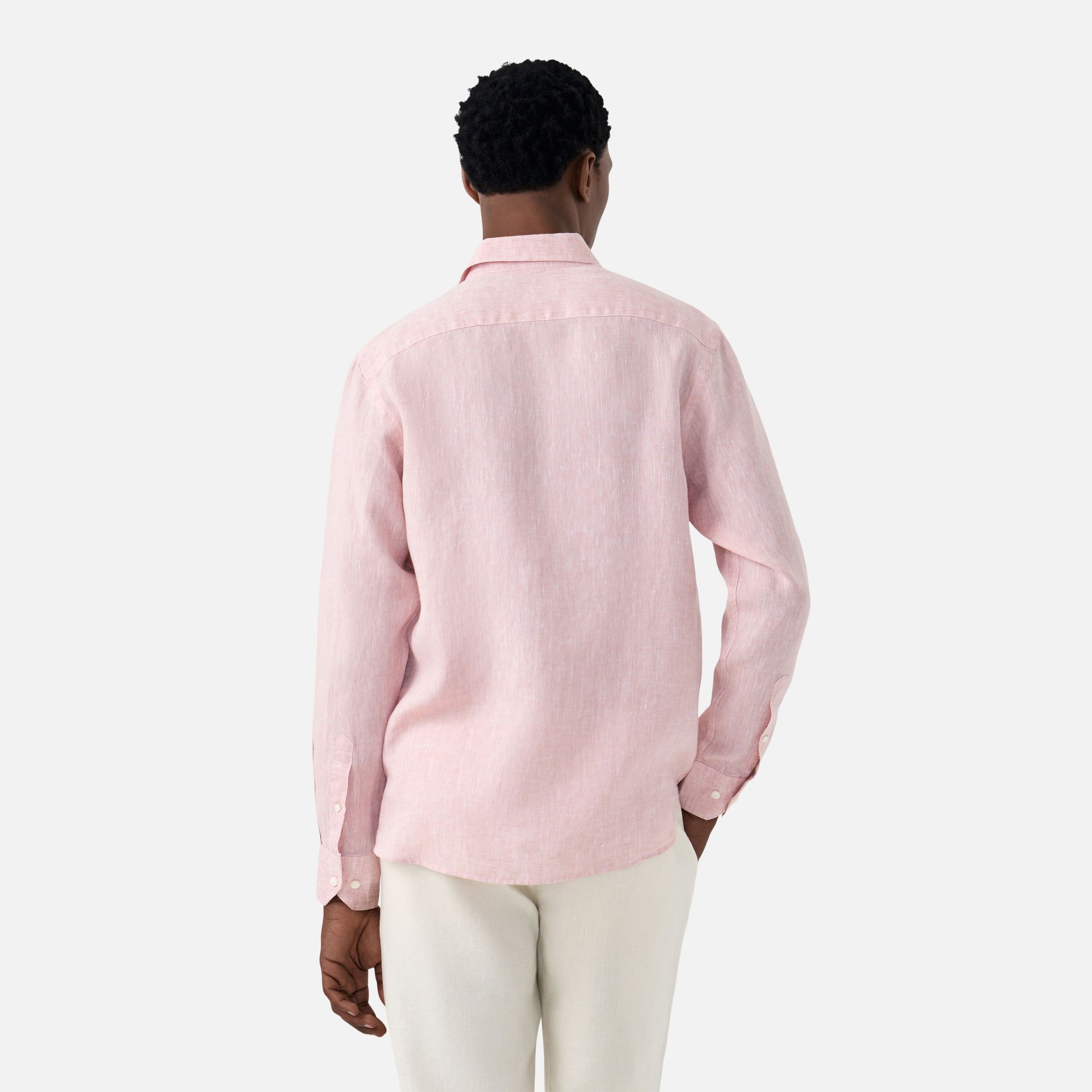 Camisa Linho Rosa Malva - 4