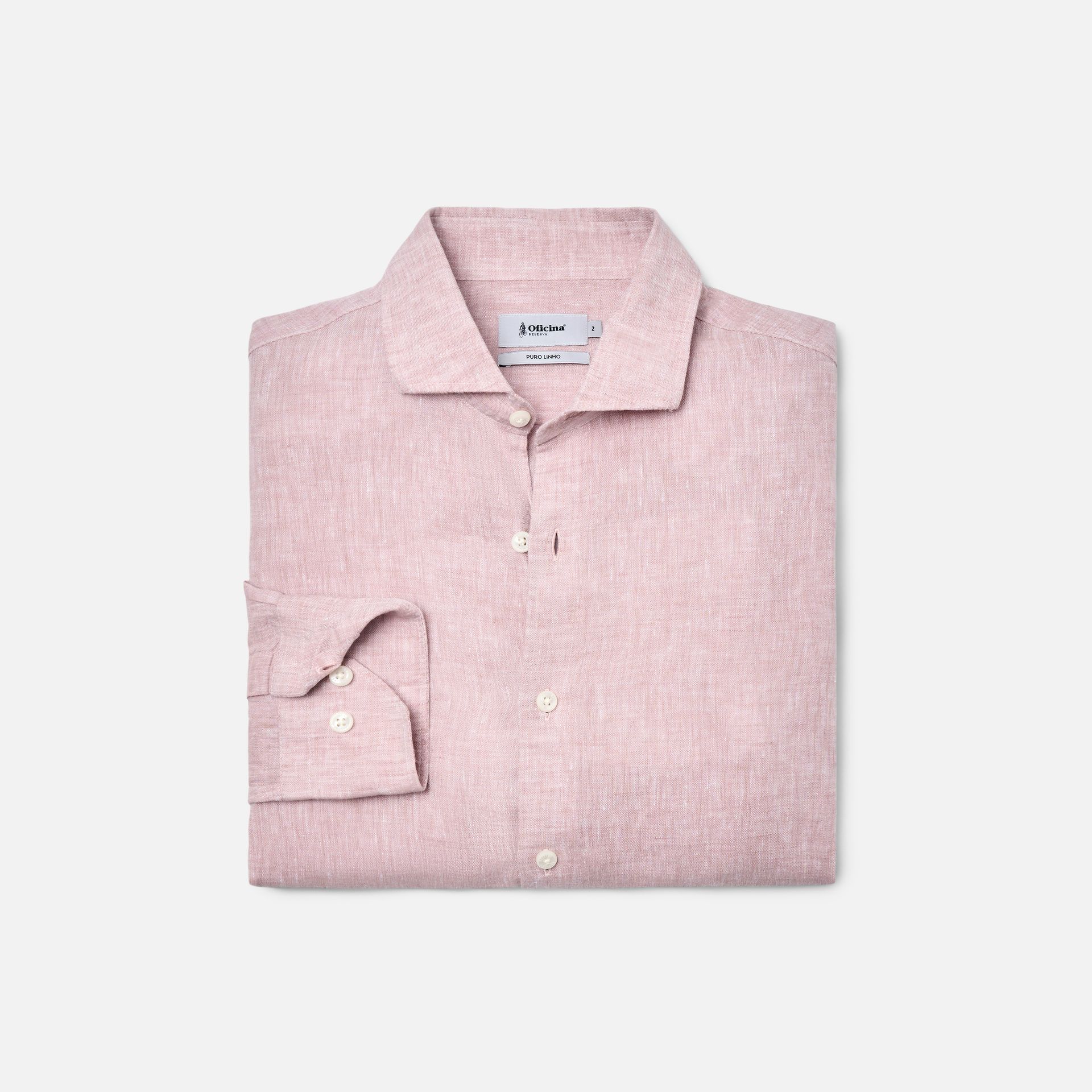 Camisa Linho Rosa Malva - 6