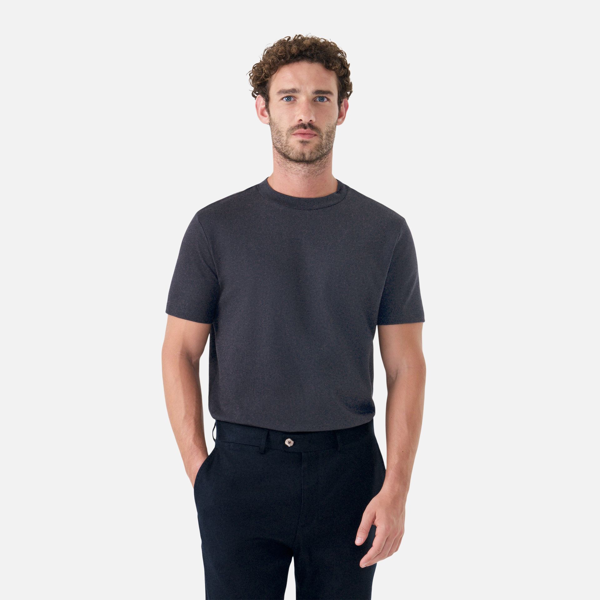 Camiseta Malha Office Azul Marinho