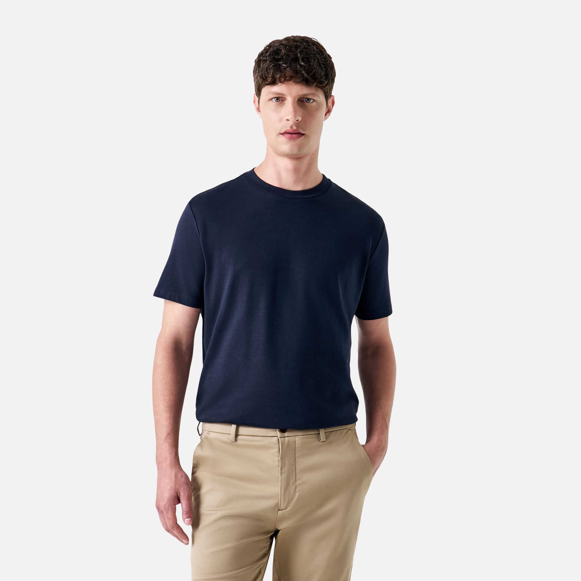 Camiseta Malha Office Azul Marinho