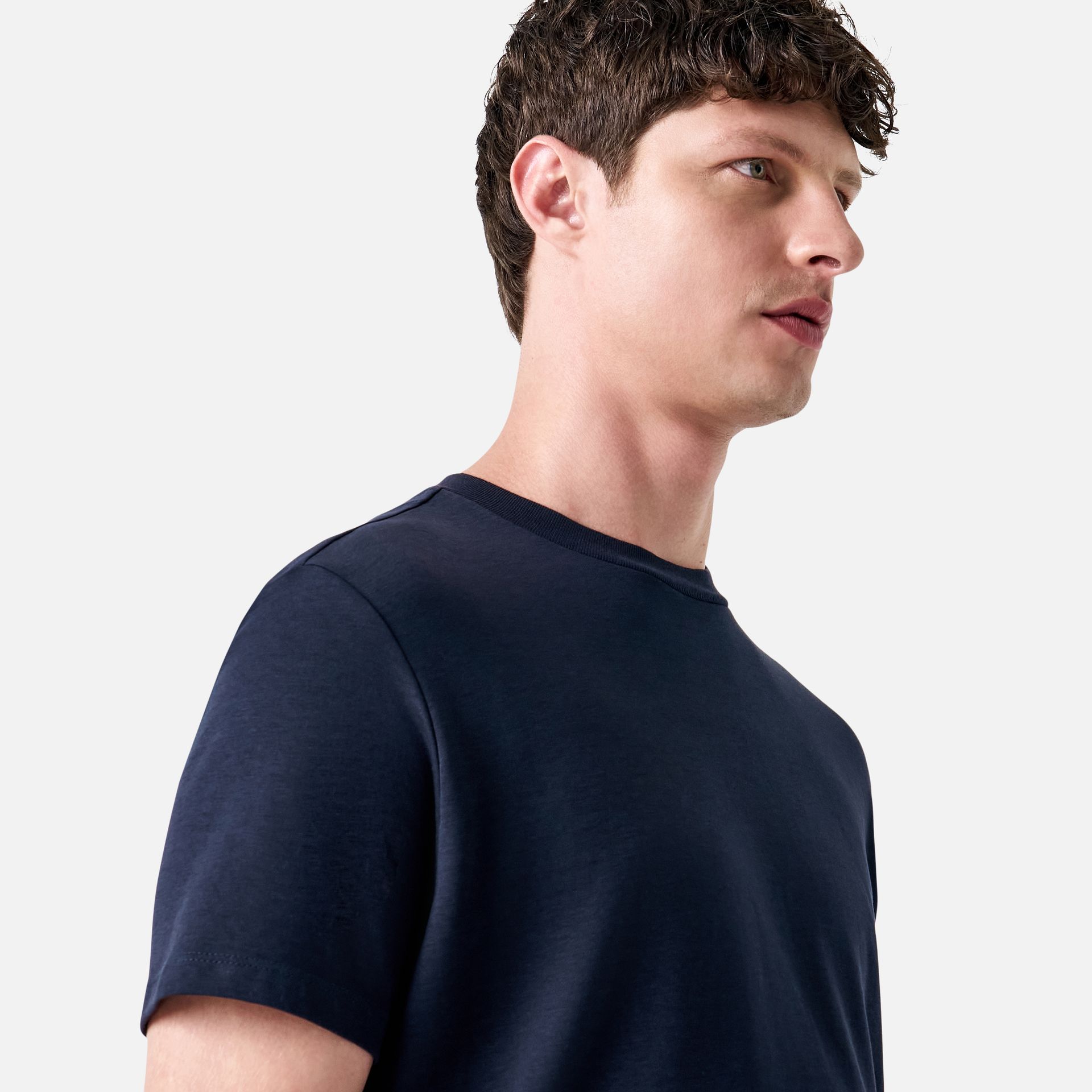 Camiseta Malha Office Azul Marinho