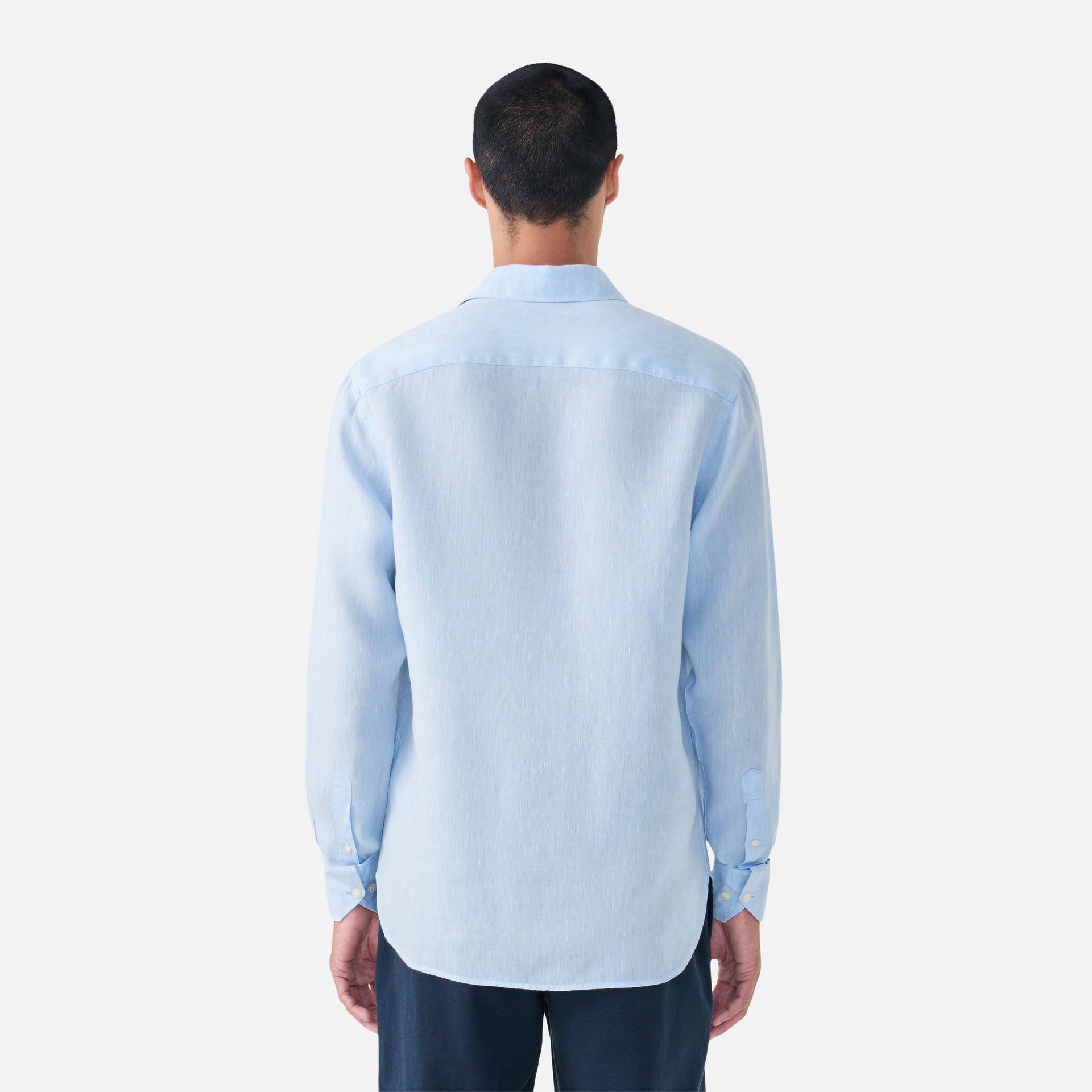 Camisa Linho Azul Claro