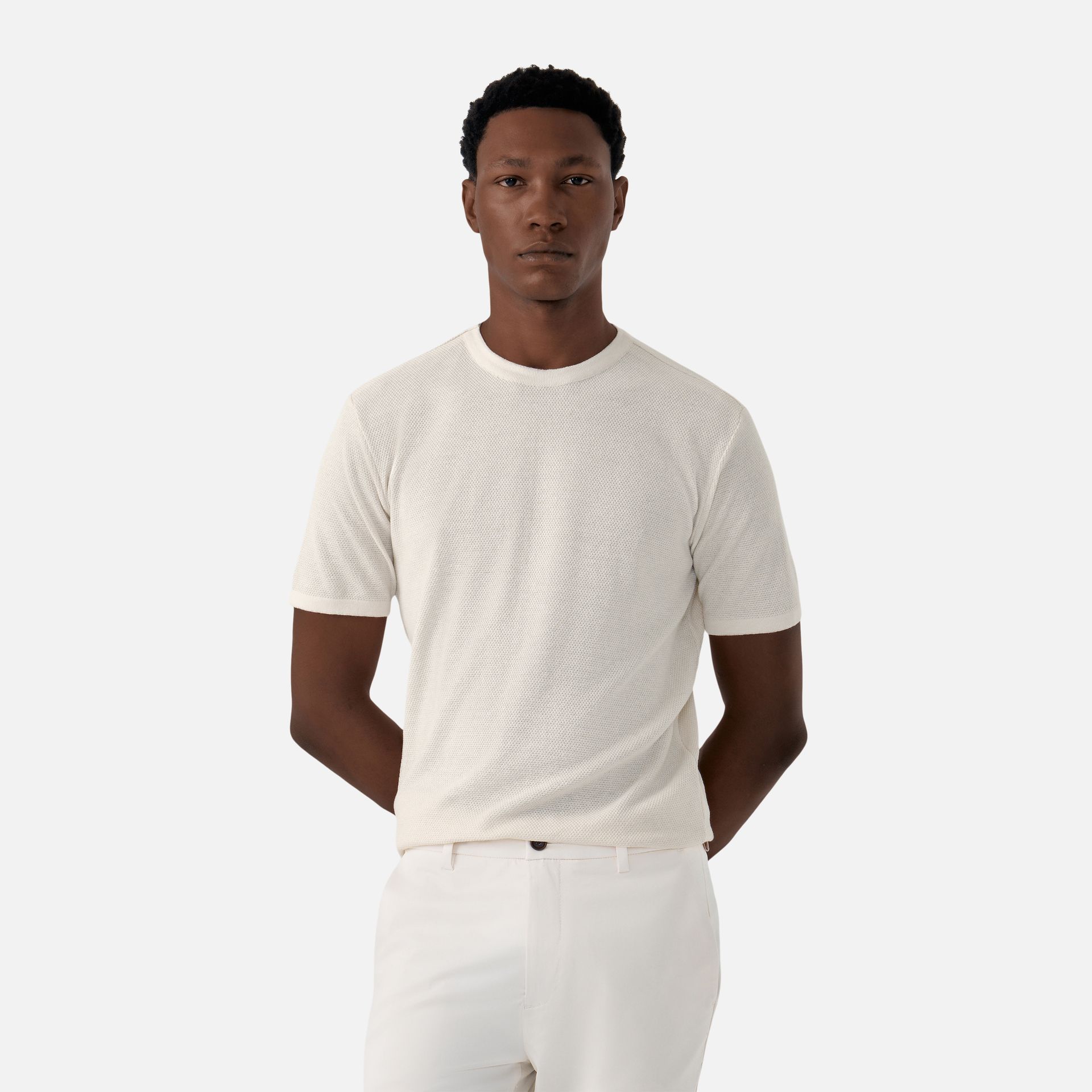 Camiseta Tricot Pinpoint Areia