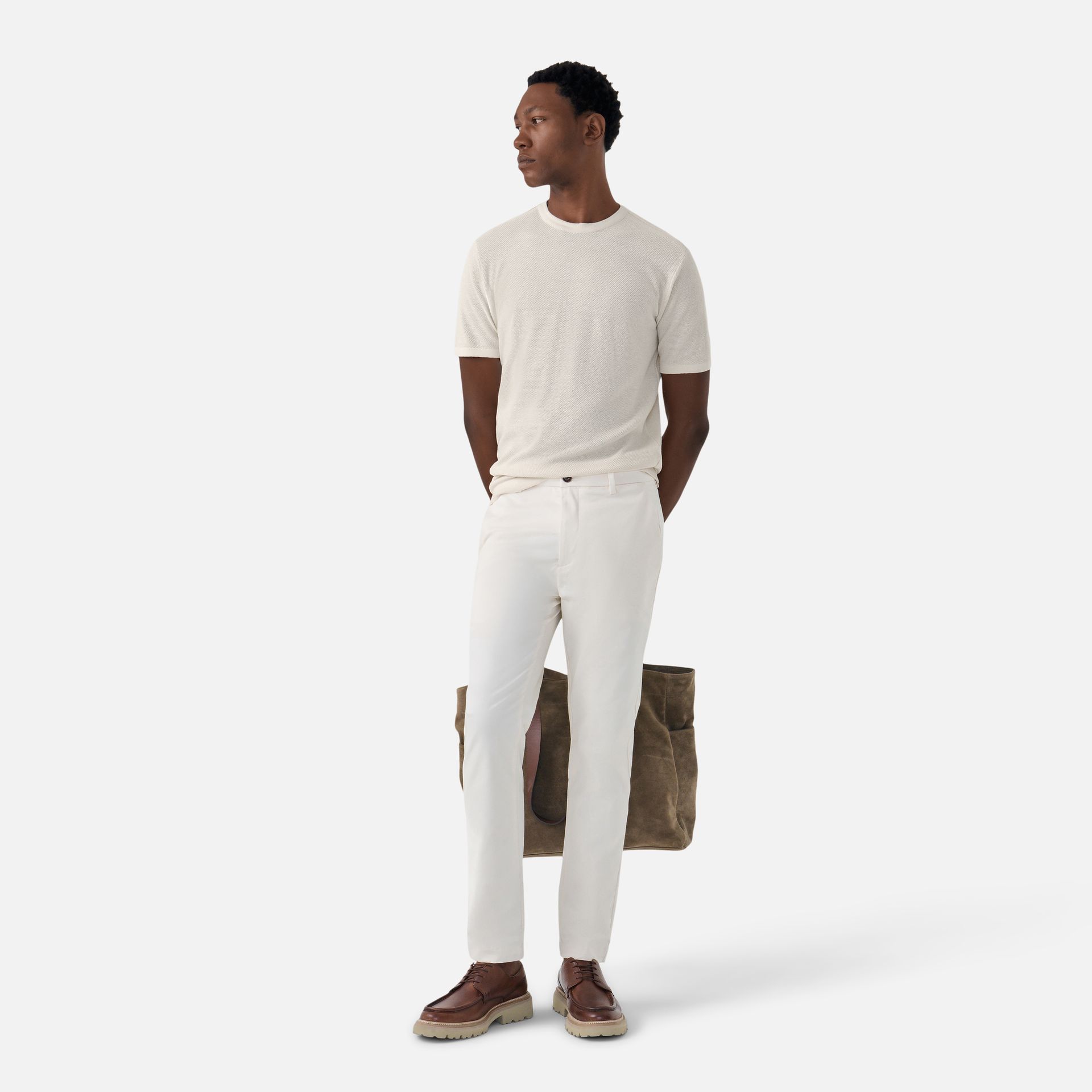 Camiseta Tricot Pinpoint Areia