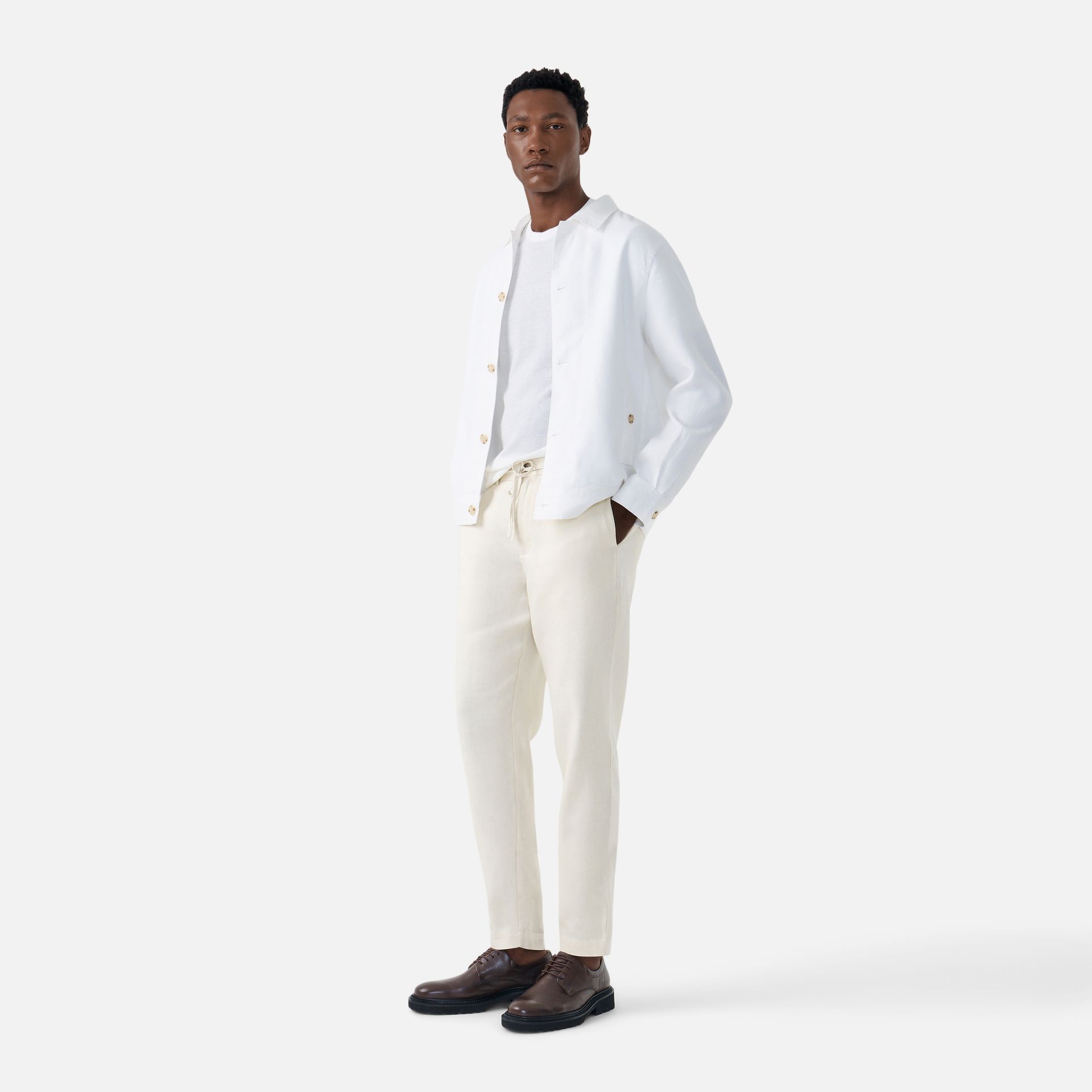 Calça Cânhamo Santorini Ecru