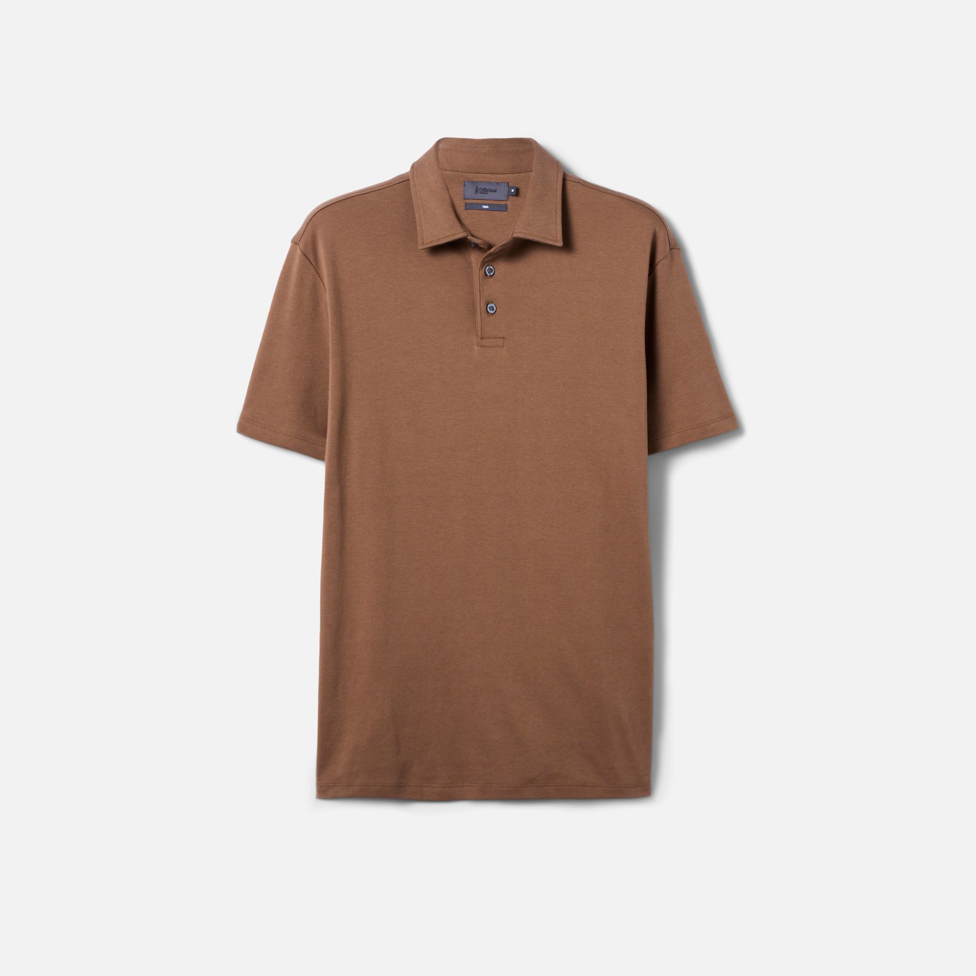 Polo Pima Malha Premium Castanho