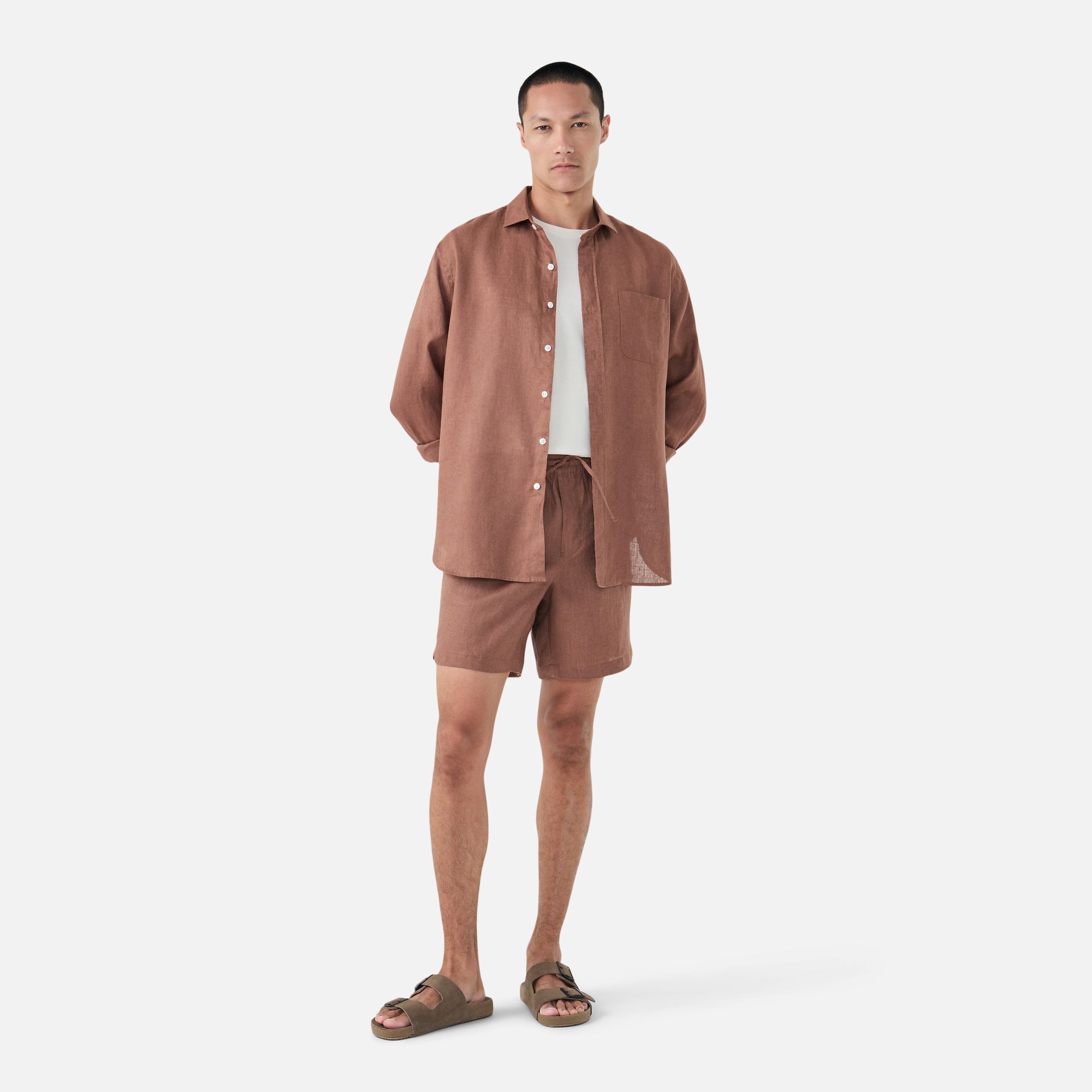 Short Linho Summer Canela