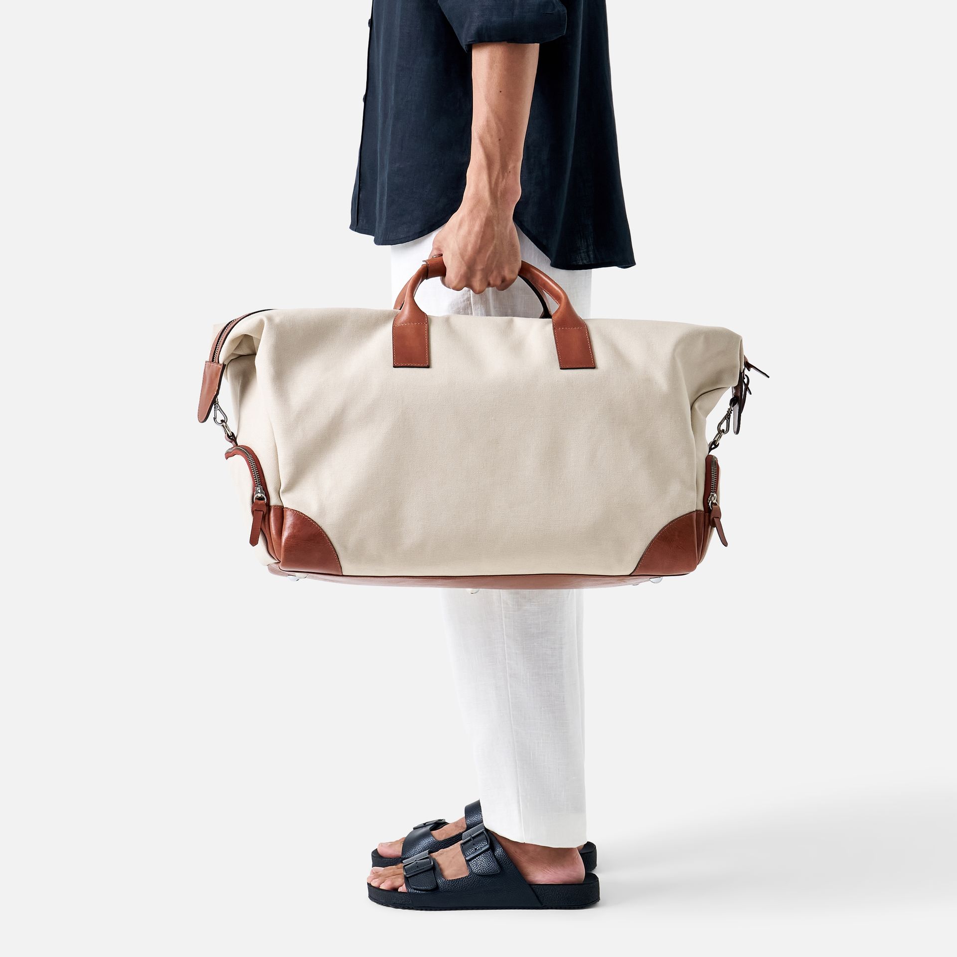 Mala de Mão Canvas Cru