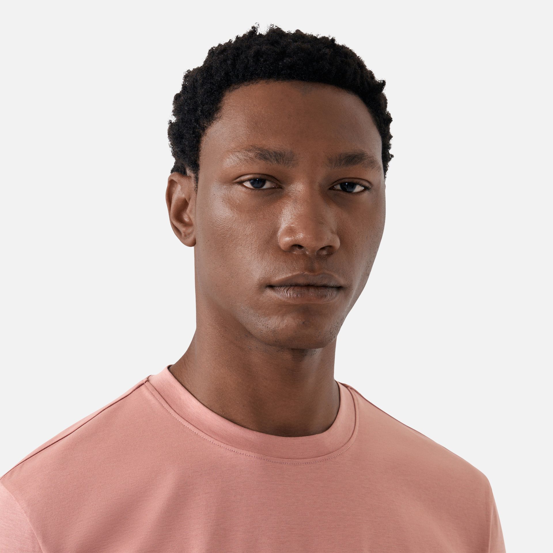 Camiseta Algodão Seda Rosa Malva