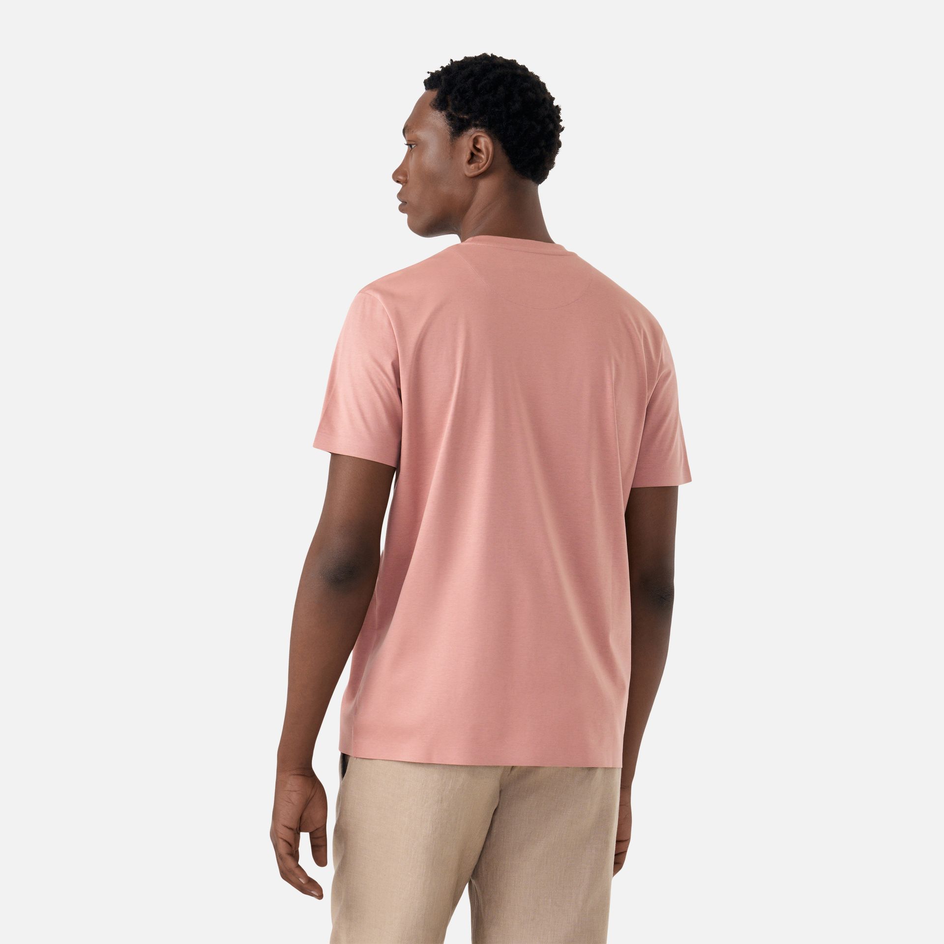 Camiseta Algodão Seda Rosa Malva