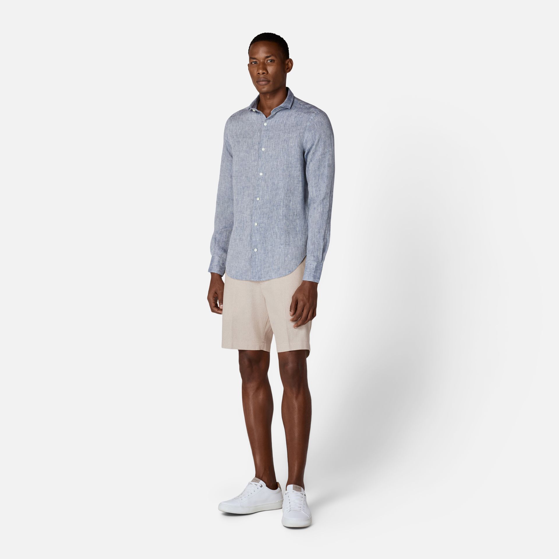 Camisa Linho Cinza