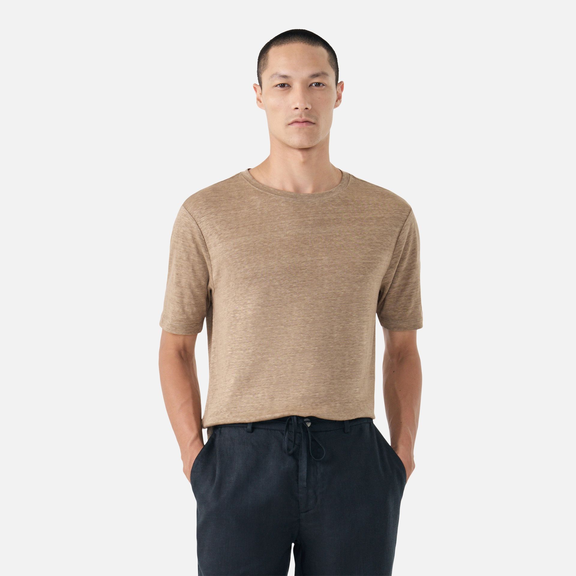 Camiseta Puro Linho Tabaco