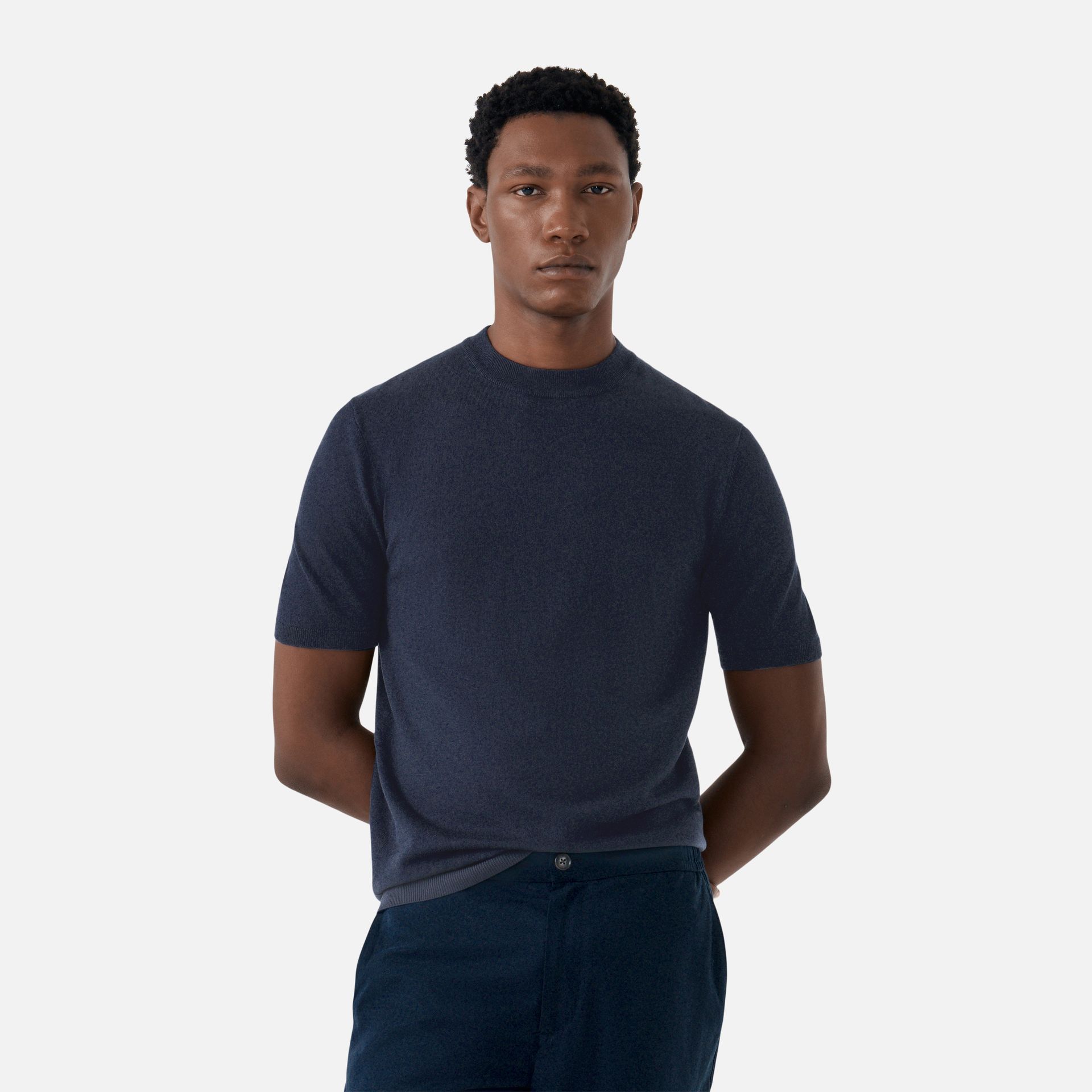 Camiseta Tricot Isla Azul Marinho