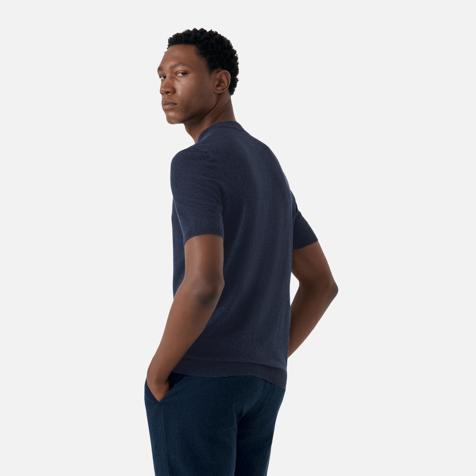 Camiseta Tricot Isla Azul Marinho