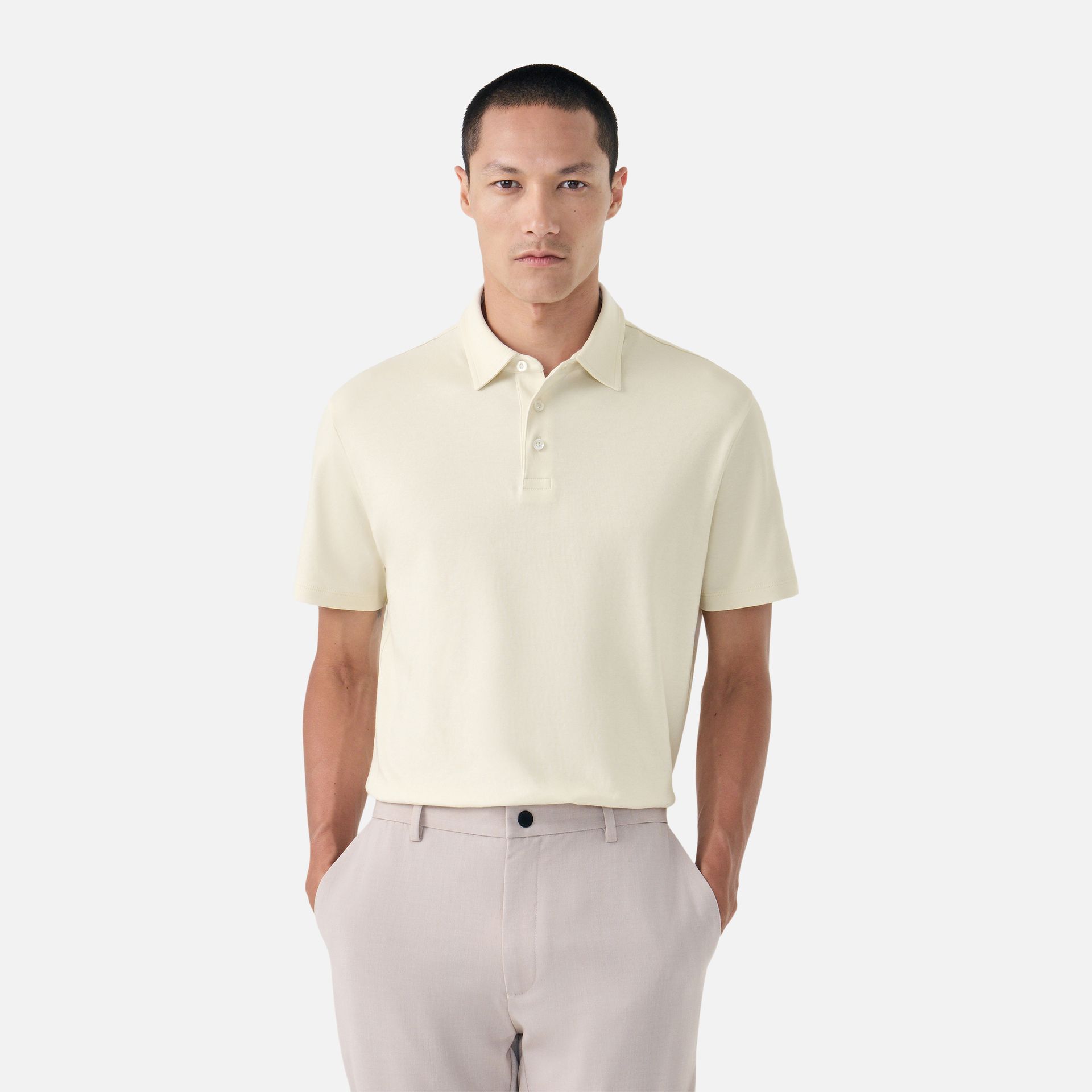 Polo Pima Malha Premium Areia