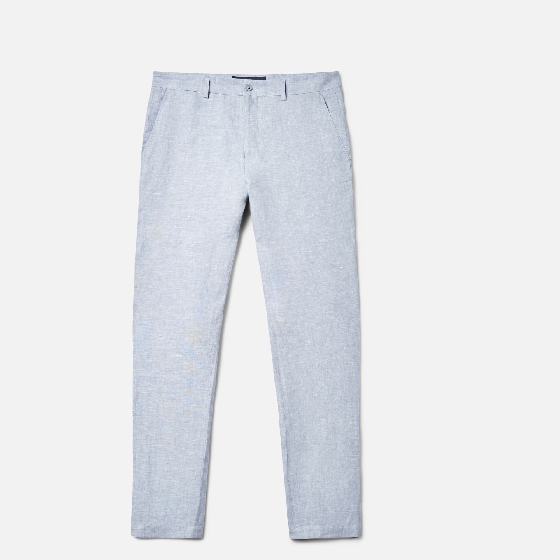 Calça Linho Italiano Cinza Media 6