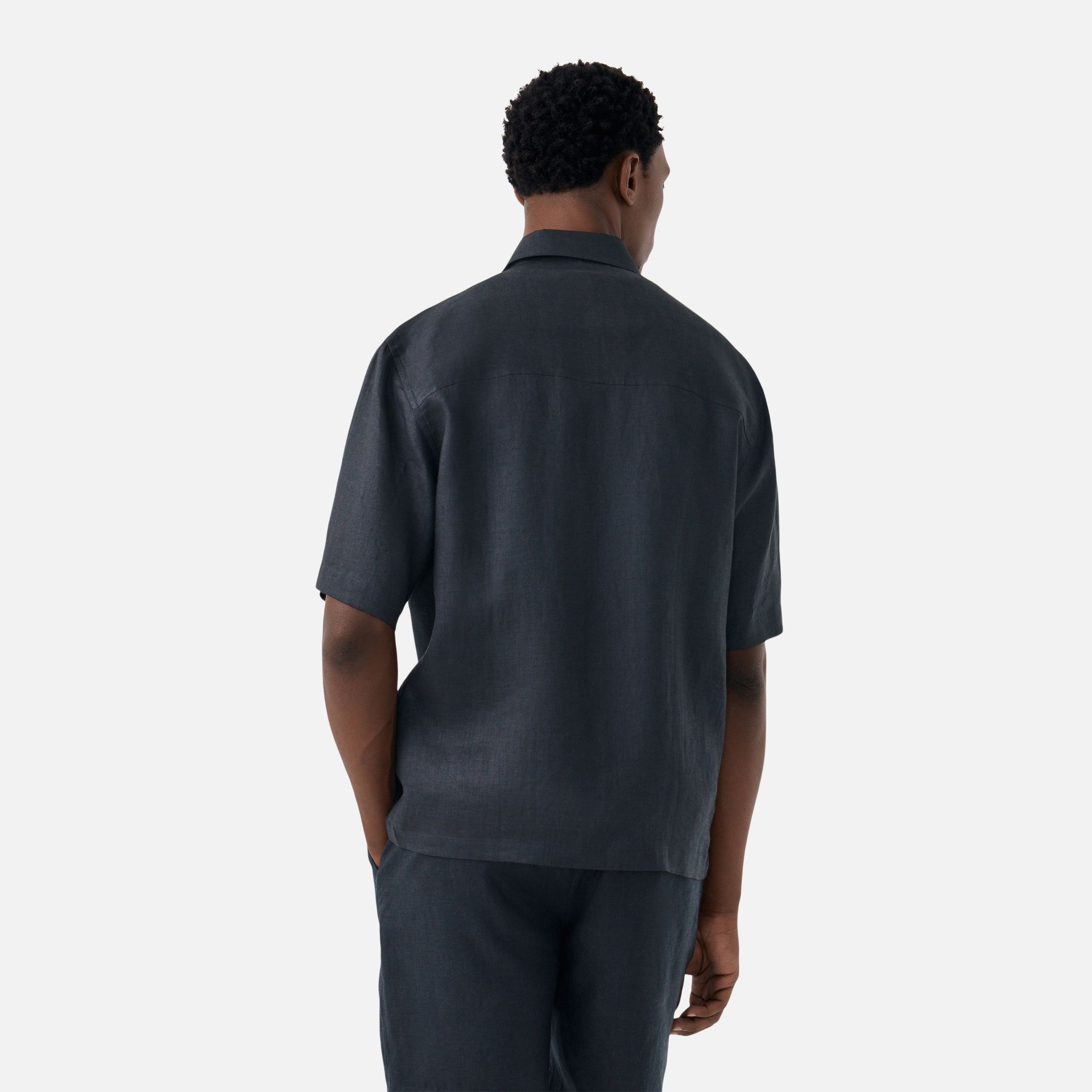 Camisa Santorini Manga Curta Preta