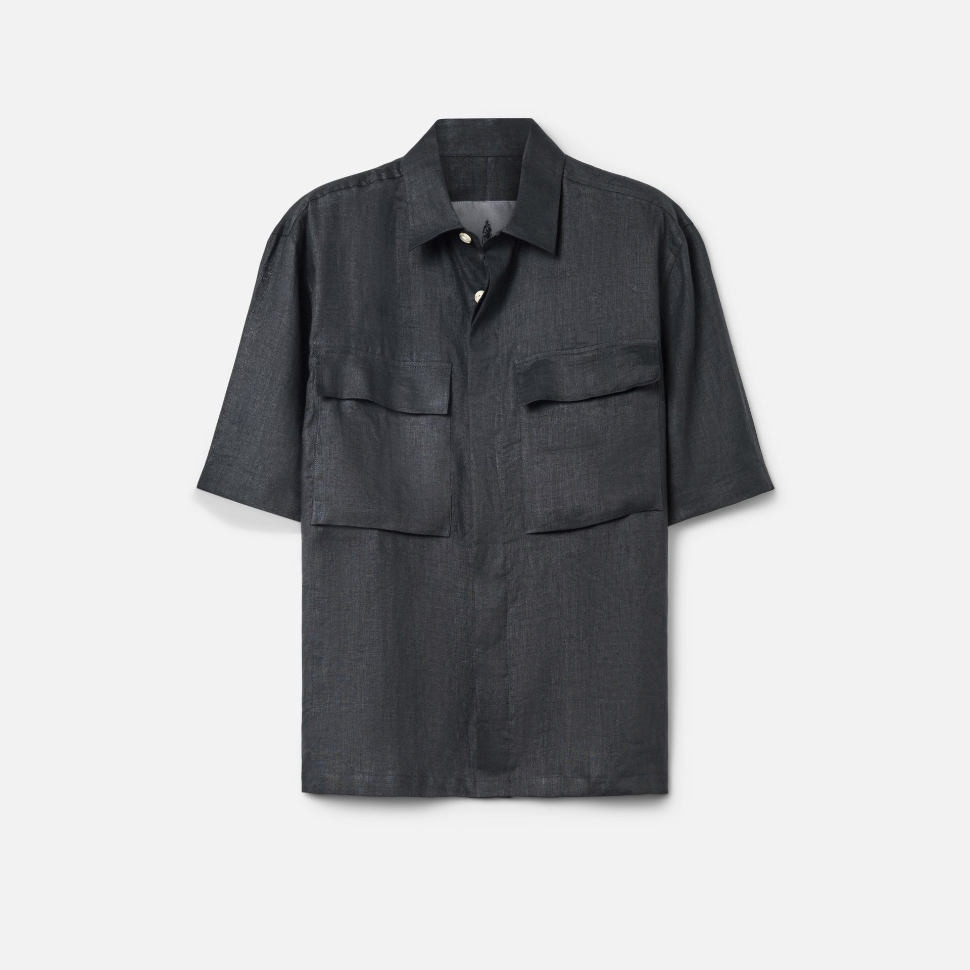 Camisa Santorini Manga Curta Preta