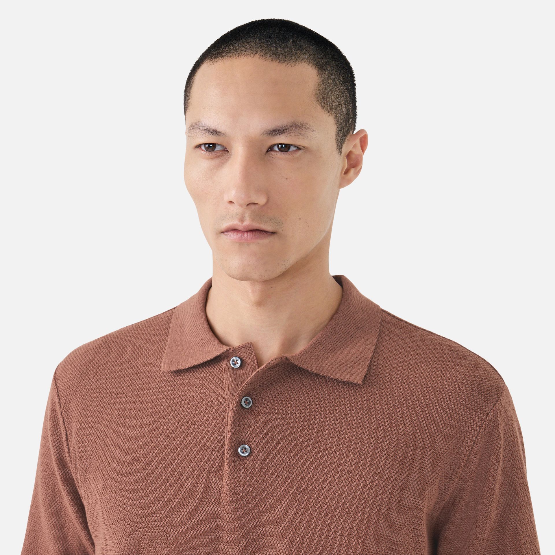 Polo Tricot Pinpoint Canela